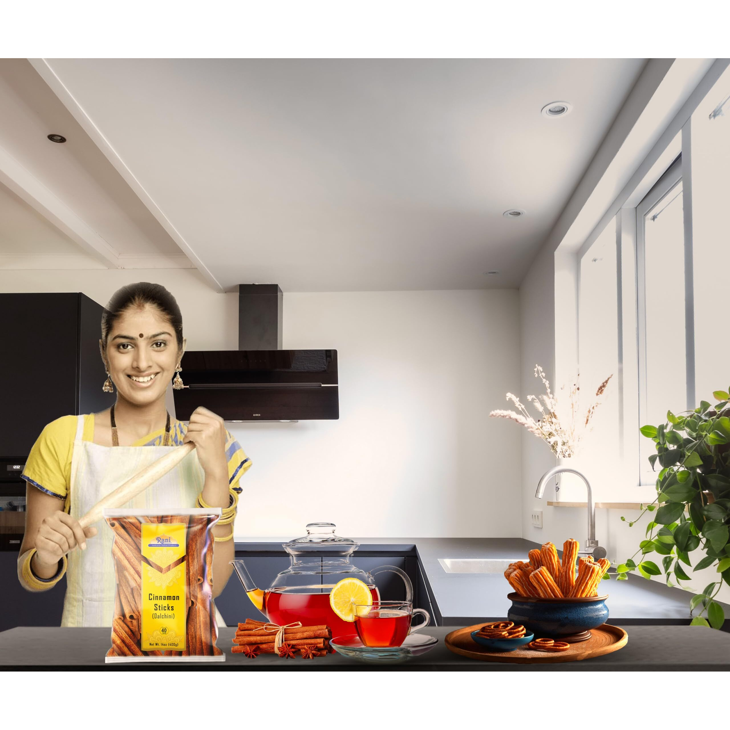 Rani Cinnamon Sticks 14Oz (400G) - 72-88 Sticks - Strong Aroma, Perfect For Baking, Cooking & Beverages | 3+ Inches Length - Cassia Saigon Cinnamon From Vietnam | Kosher