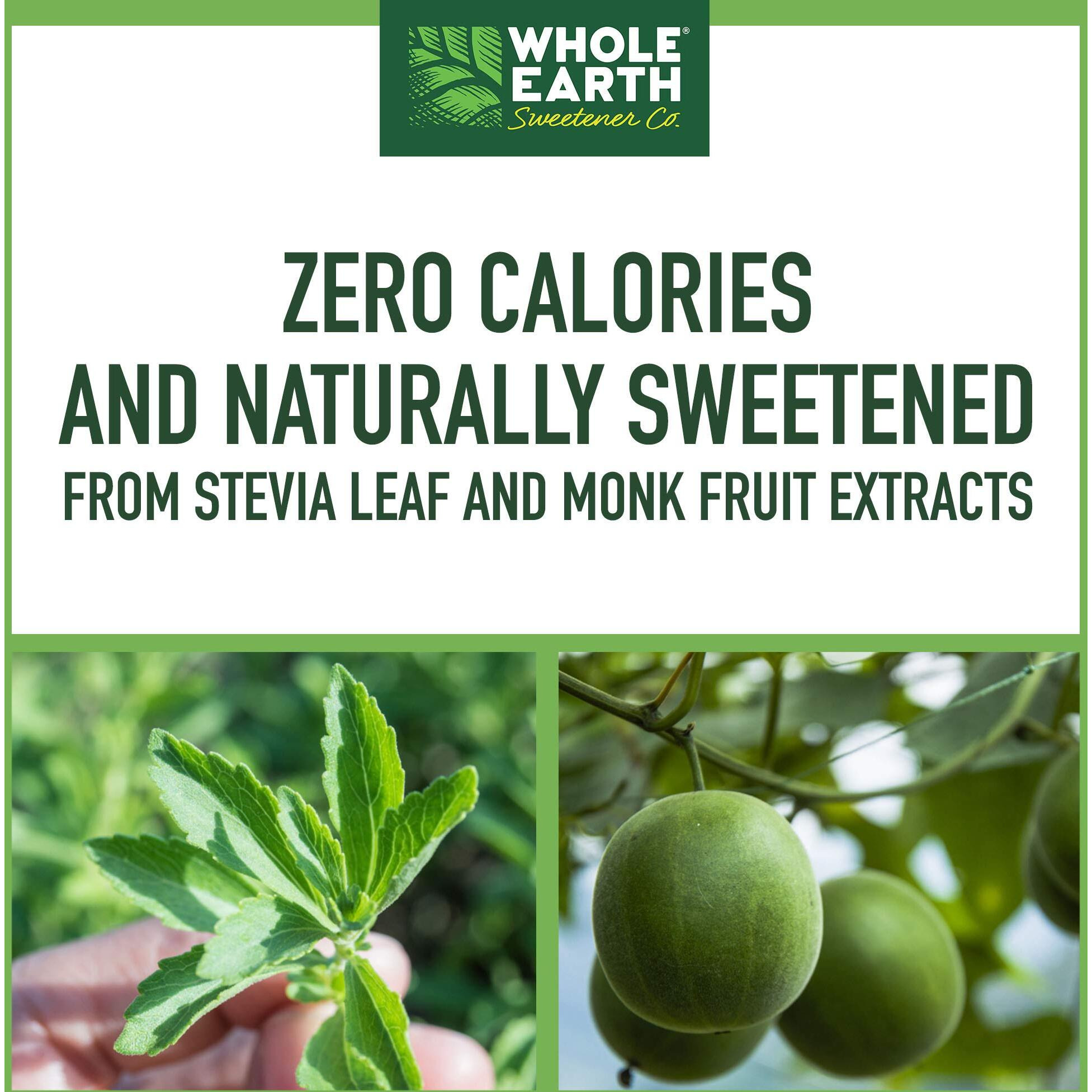 Whole Earth Sweetener Co. Stevia & Monk Fruit Sweetener, Erythritol Sweetener, Stevia Packets, Sugar Substitute, Natural Sweetener, 80 Count (Pack Of 12), Packaging May Vary