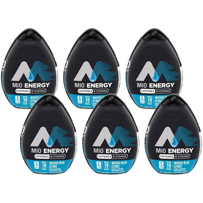Mio Energy Liquid Water Enhancer, Wicked Blue Citrus, 1.62 Oz. (Pack Of 6)