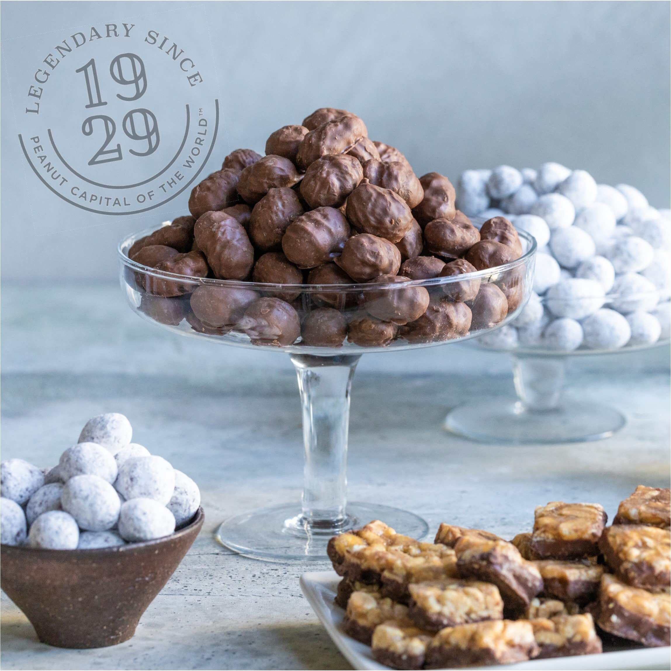 Virginia Diner - Gourmet Natural Extra Large Chocolate Peanut Butter Covered Virginia Peanuts, 20 Ounce Tin