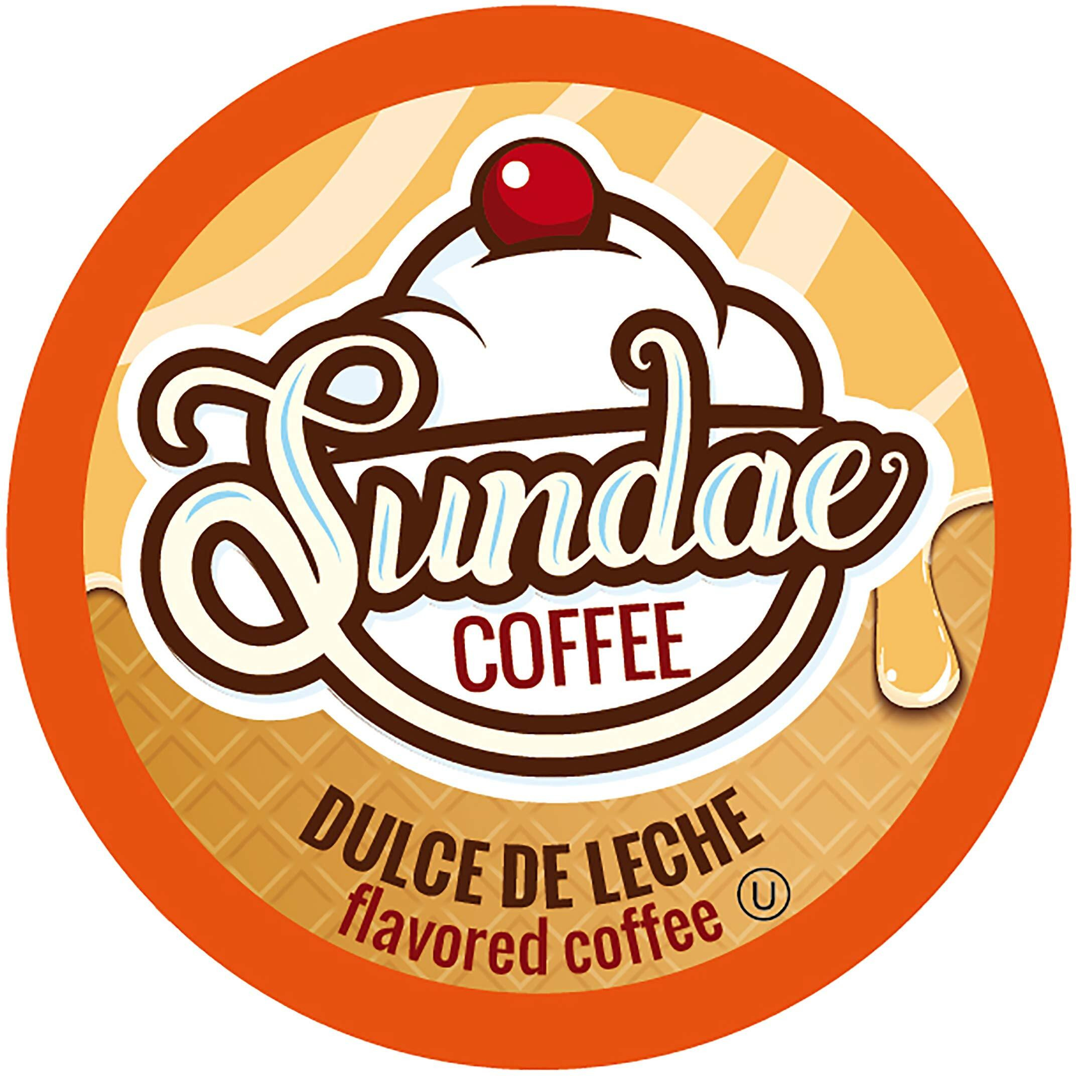 Sundae Ice Cream Flavored Coffee Pods, Compatible With 2.0 Keurig K-Cup Brewer, (Dulce De Leche) 48 Count