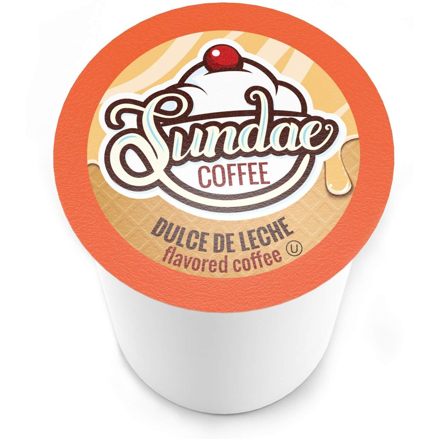 Sundae Ice Cream Flavored Coffee Pods, Compatible With 2.0 Keurig K-Cup Brewer, (Dulce De Leche) 48 Count
