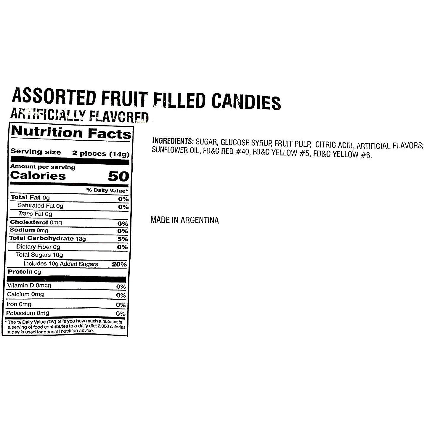 Sweetgourmet Arcor Fruit Filled Assorted Bon Bon Hard Candy | 1 Pound