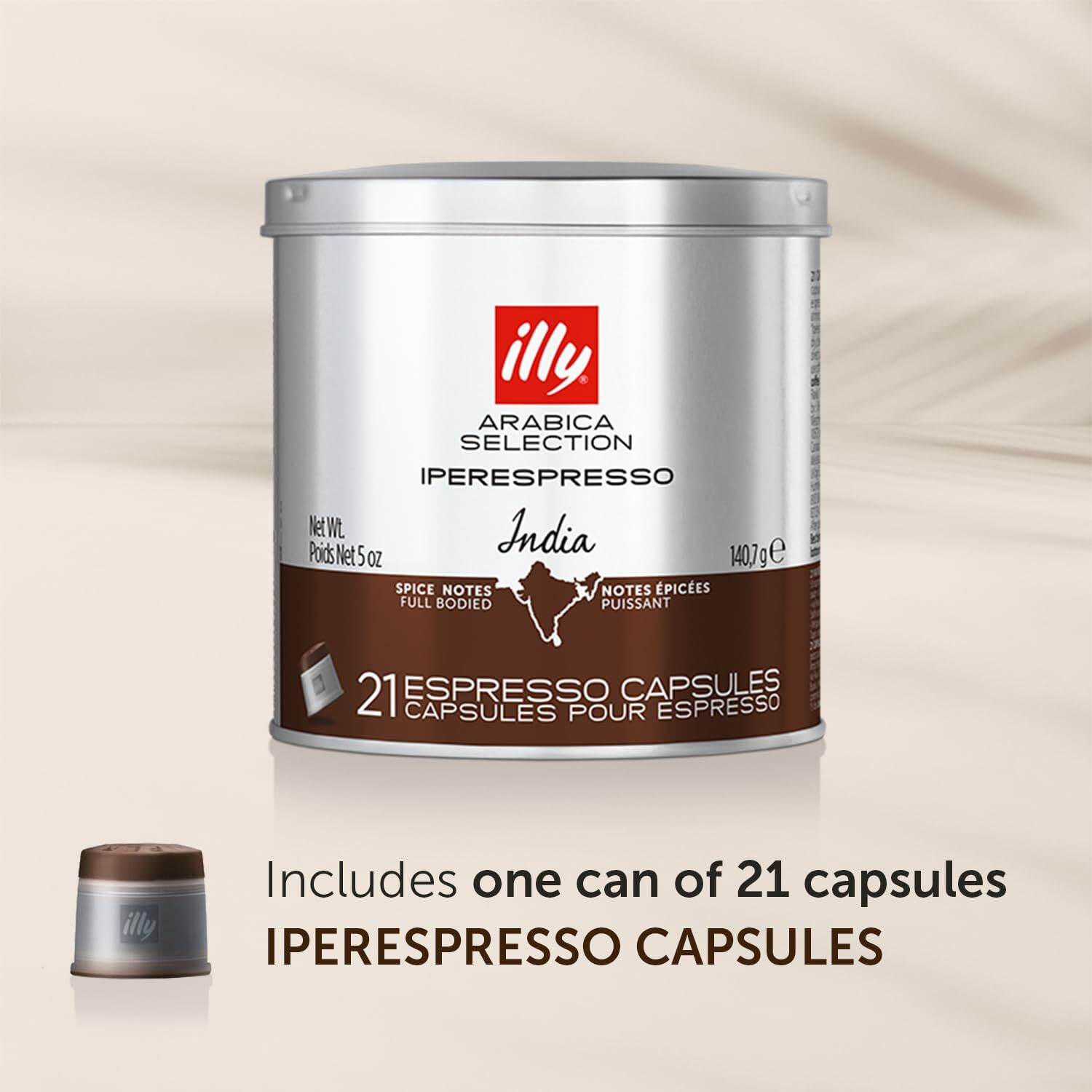 Illy Coffee, Arabica Selection India Espresso Capsules, Single Origin, For Brewing With Iperespresso Capsule Machines, 21 Count (Pack Of 1)