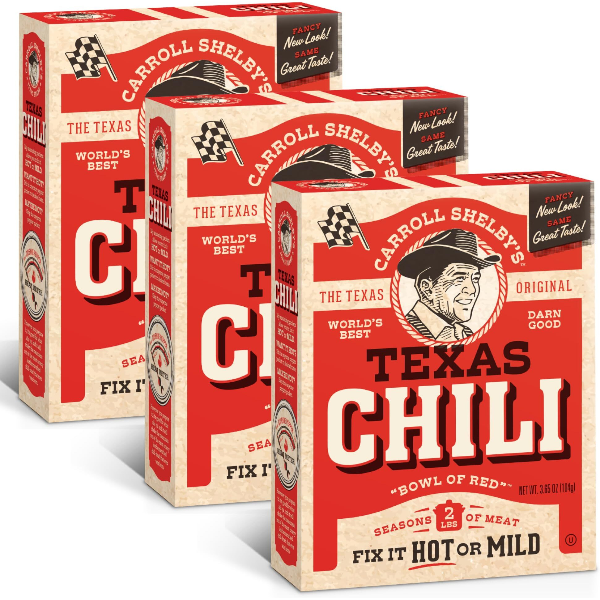 Carroll Shelby's Original Texas Brand Chili Kit 3.65Oz Box (Pack Of 3)