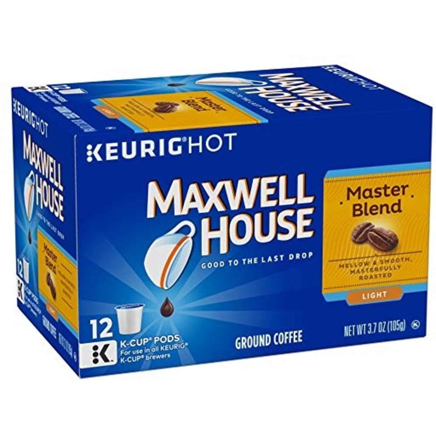 Maxwell House Master Blend Light Roast K-Cup Coffee Pods (12 Ct Box)