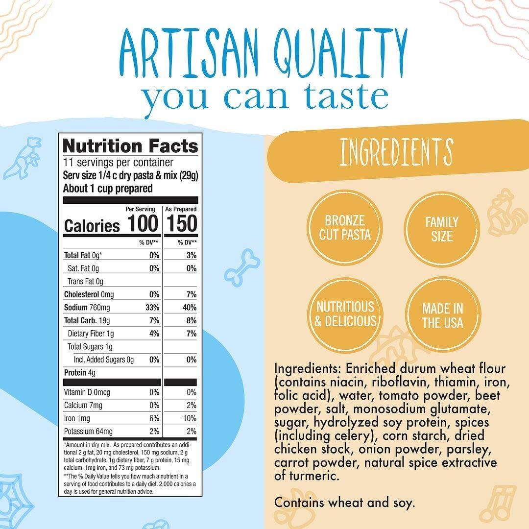 Pastabilities Fun Shaped Pasta For Kids - Chicken Shaped With Chicken Soup Mix - Animal Theme, Non-Gmo Natural Wheat Pasta, All-Natural, Kosher Certified, Made In The Usa, (2 Pack,11.25 Oz)