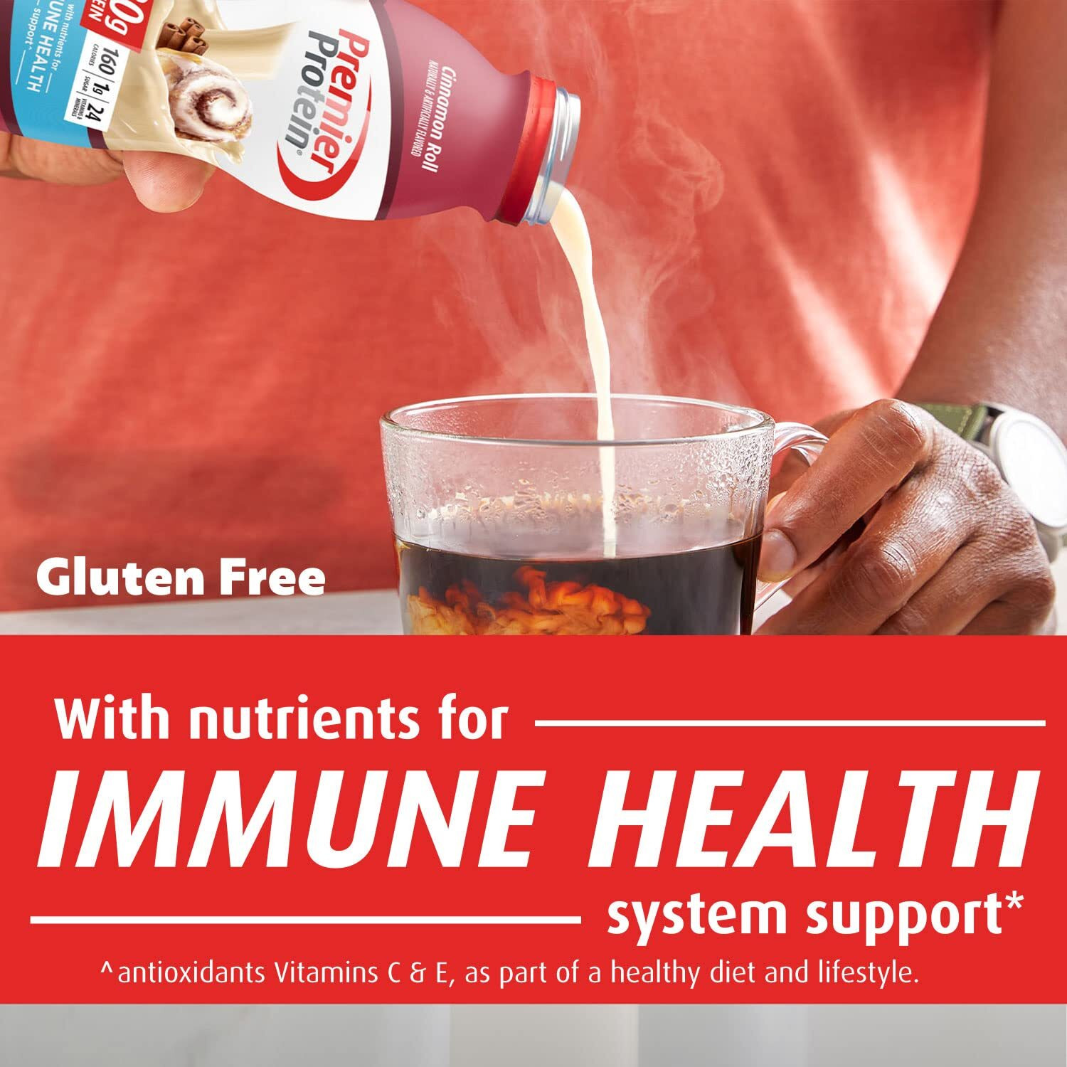 Premier Protein Shake, 30G Protein, 1G Sugar,24 Vitamins&Minerals Nutrients To Support Immune Health, Cinnamon Roll,11.5 Fl Oz - Pack Of 12