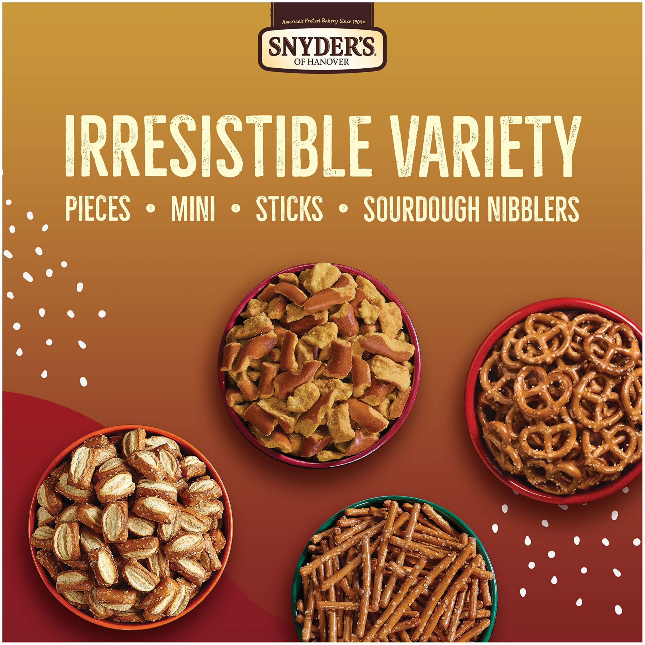Snyder's Of Hanover, Variety Pack Pretzels, Individual Packs, 4 Flavors, 36 Ct (Pack Of 36)