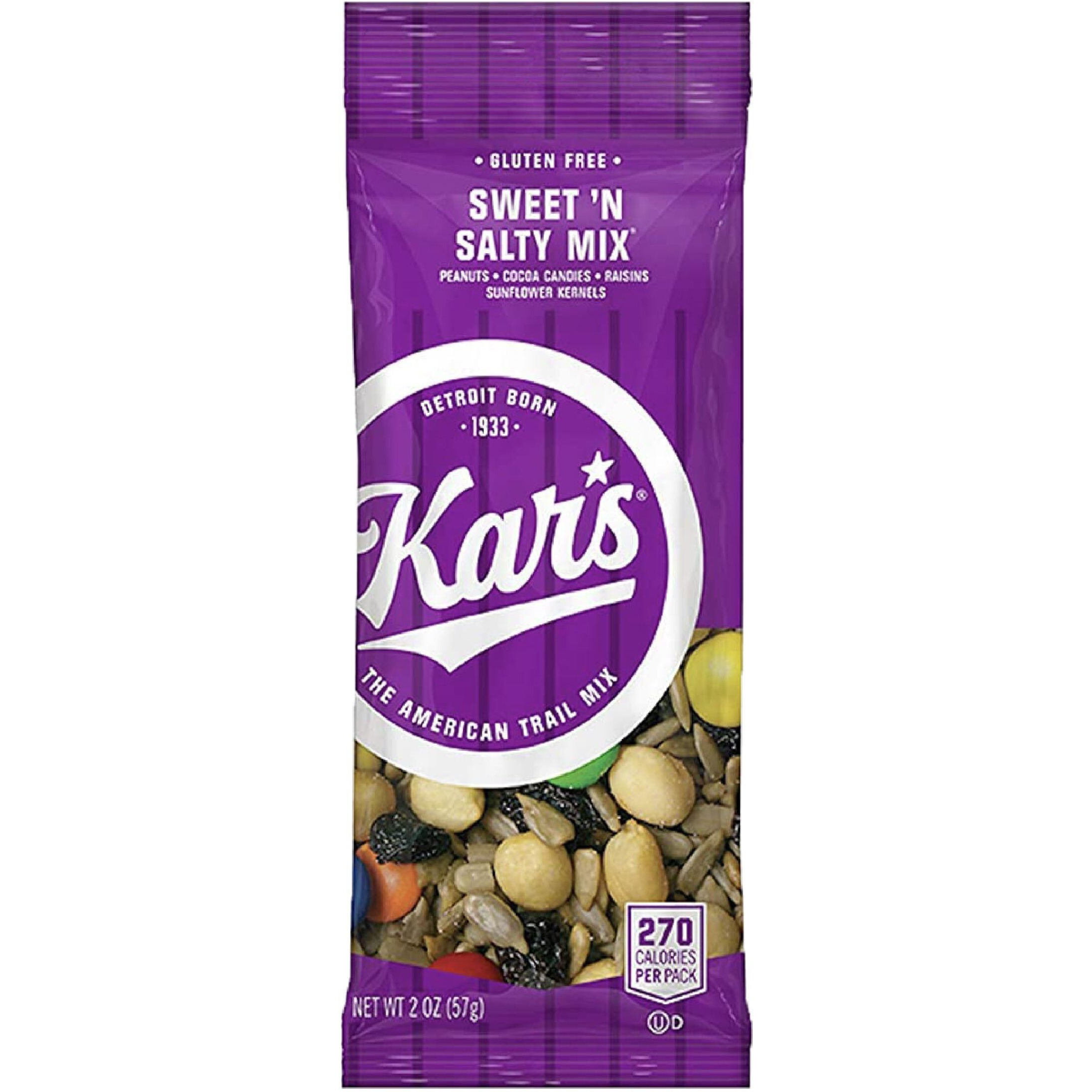 Kars Nuts Original Sweet N Salty Trail Mix, 2 Oz Individual Snack Packs - Bulk Pack Of 72, Gluten-Free Snacks