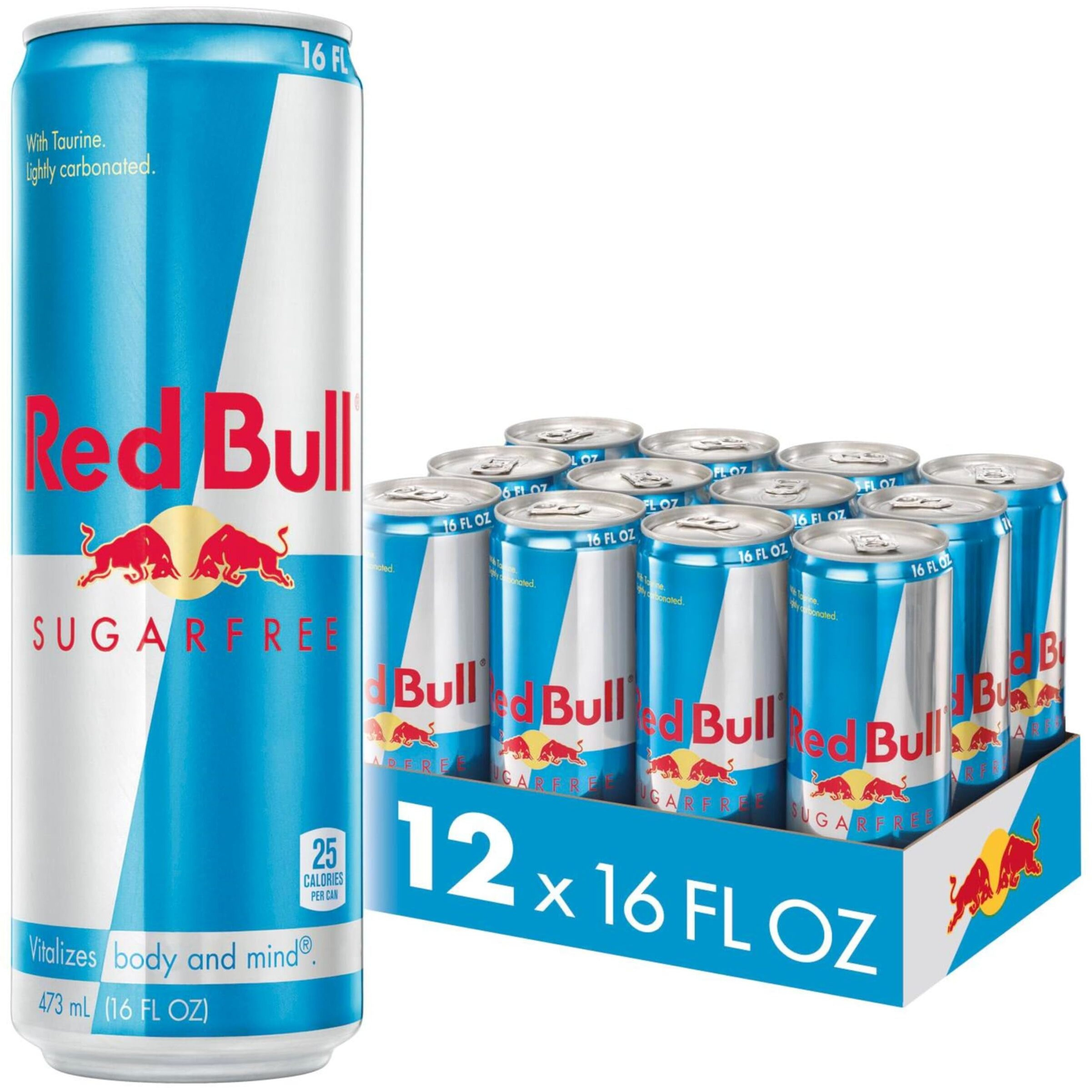 Red Bull Sugar Free Energy Drink, 16 Fl Oz, 12 Cans