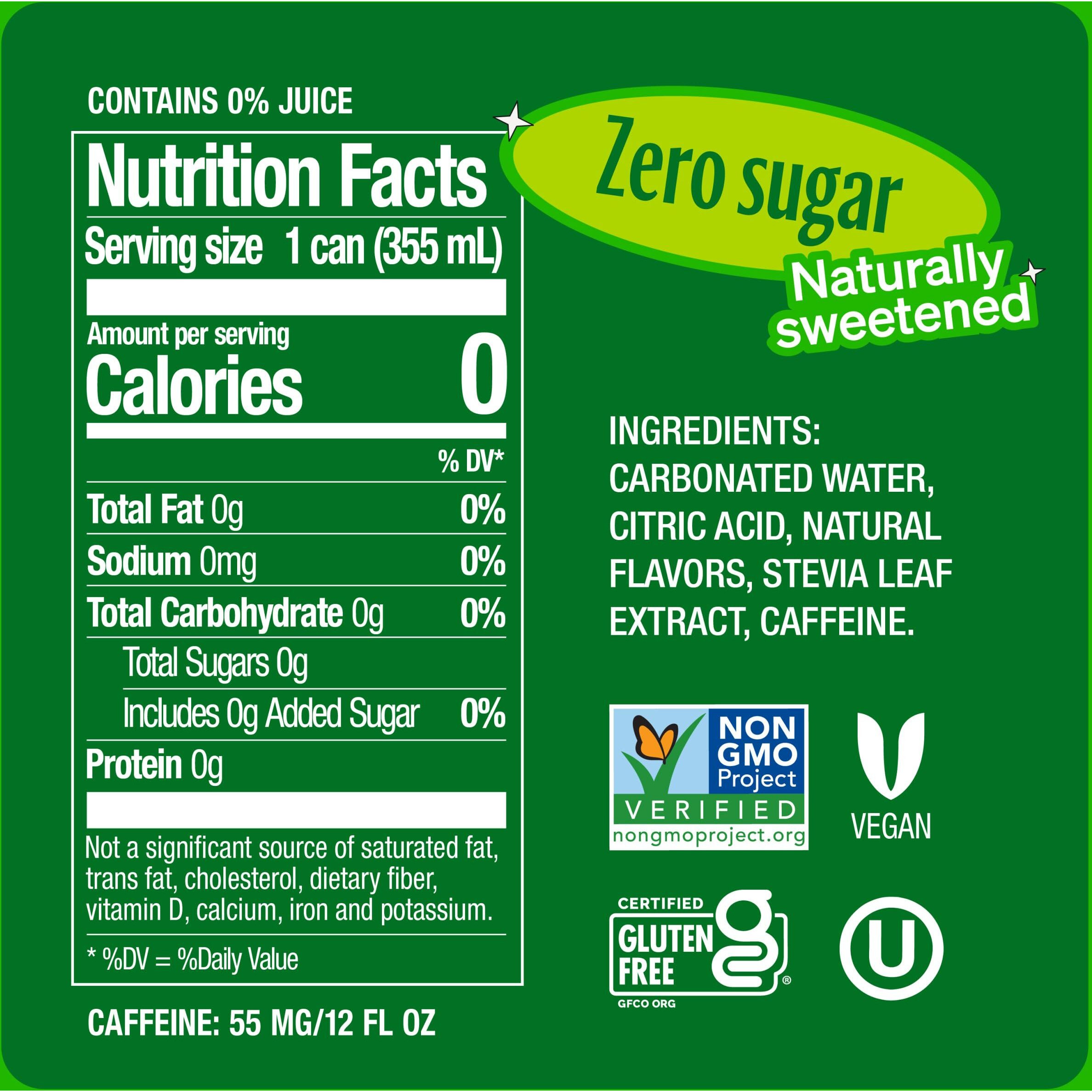 Zevia Zero Sugar, Mountain Zevia Soda, 12 Fl Oz Cans (Pack Of 24)