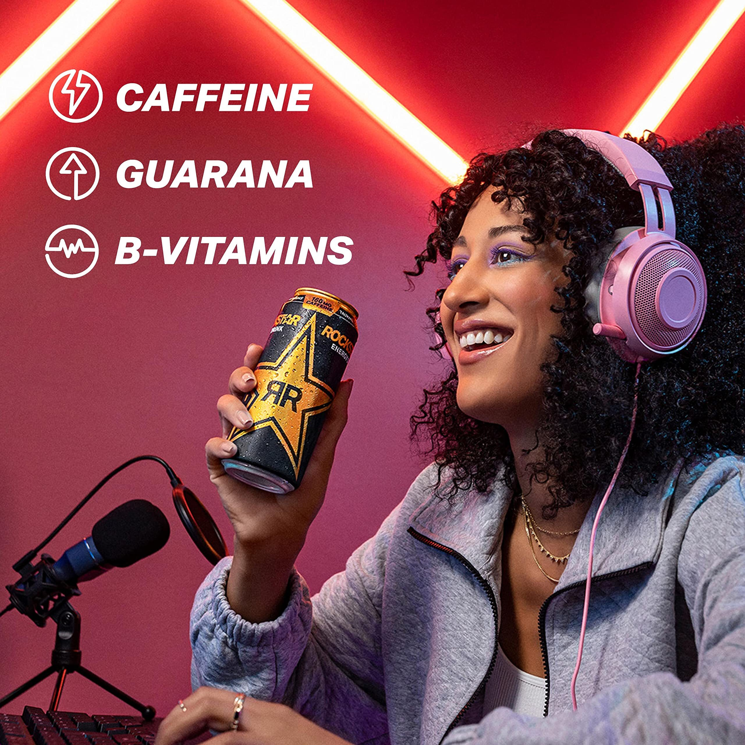 Rockstar Energy Drink, Throwback Edition O.G. Sugar Free, 16 Fl Oz (Pack Of 12)