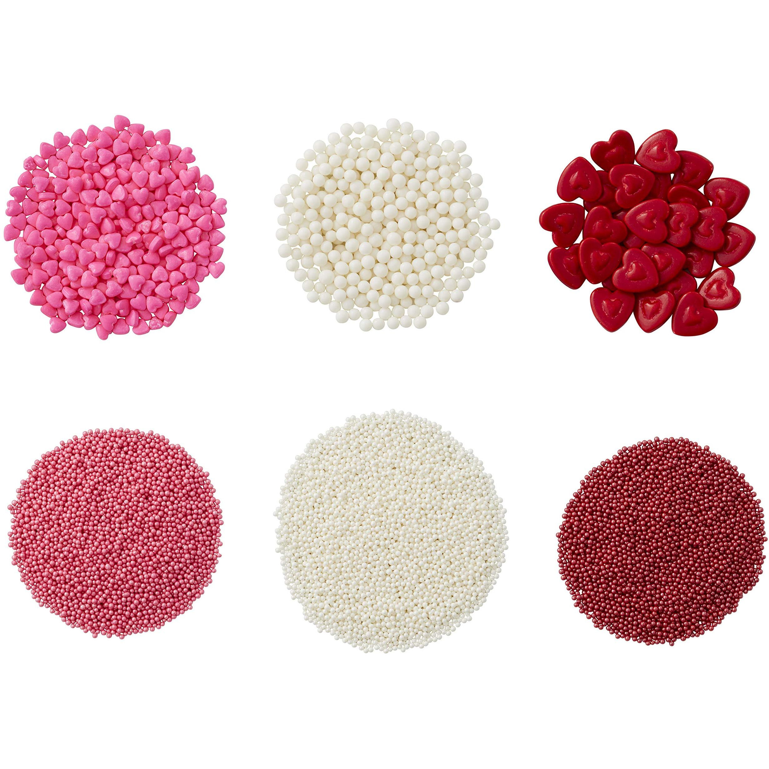 Wilton Valentine Sprinkles Dessert Decorating Set, 8-Count