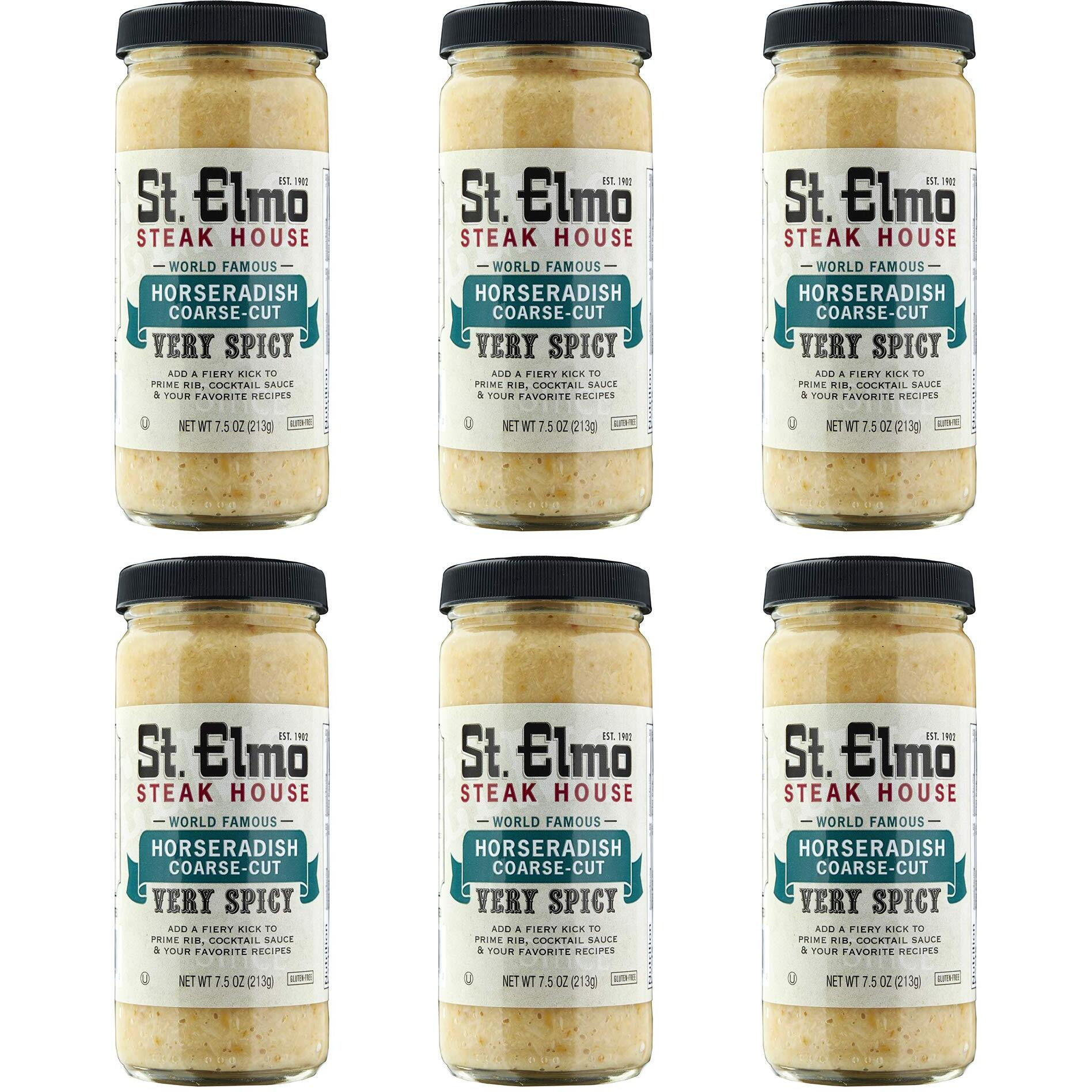 St. Elmo Steak House Coarse-Cut Horseradish, Great With Steaks And Other Meats - 6 Pack