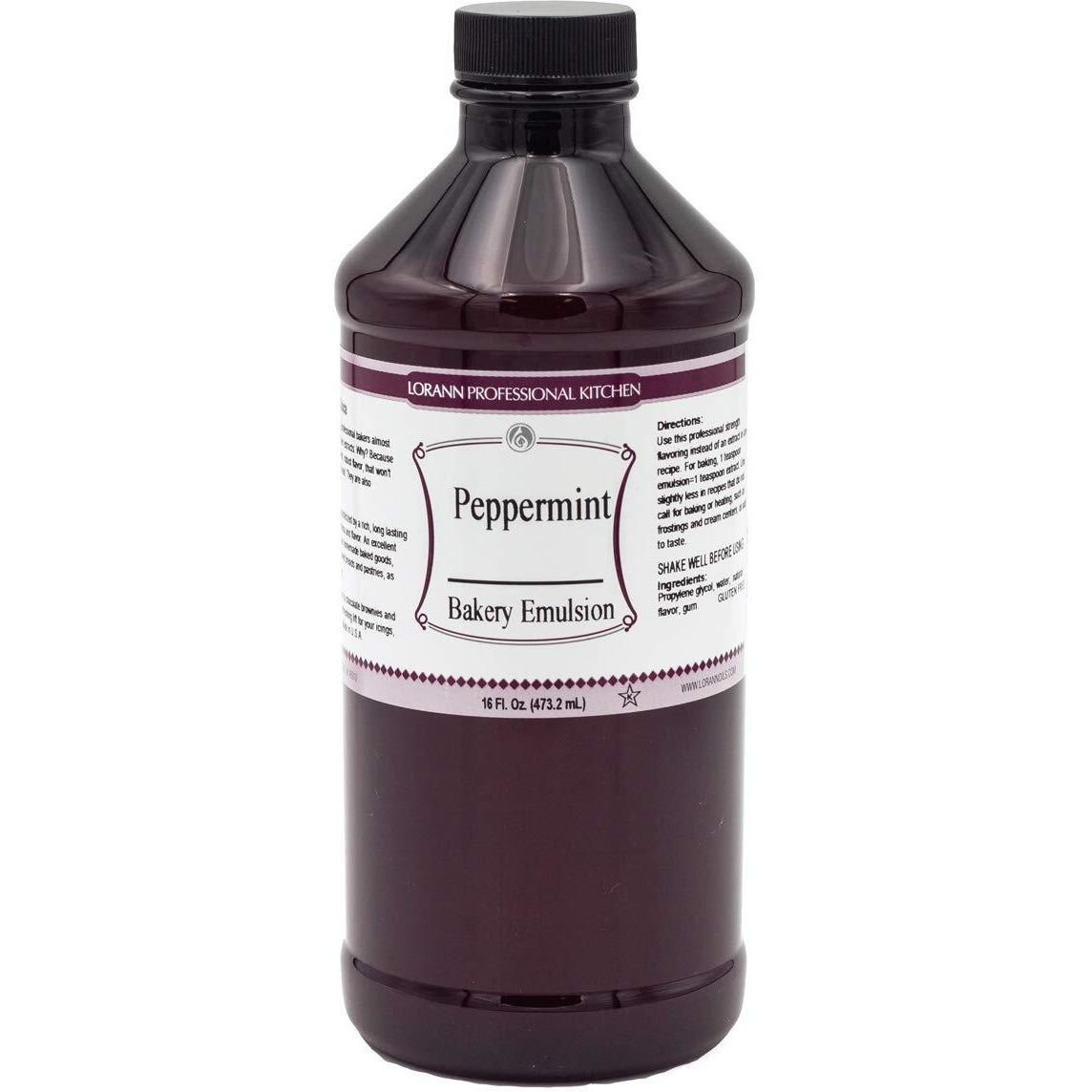Lorann Peppermint Bakery Emulsion, 16 Ounce Bottle