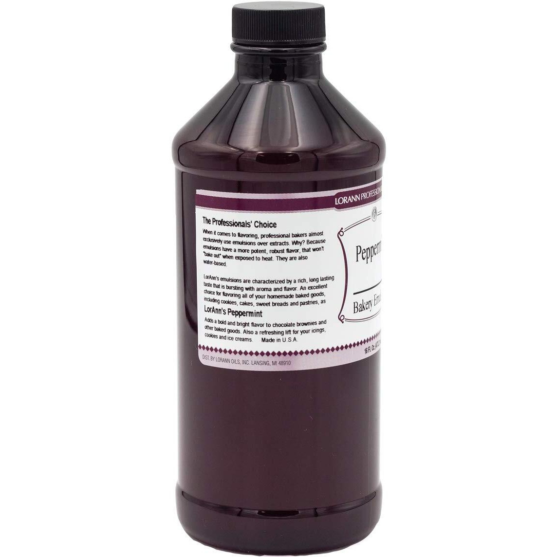Lorann Peppermint Bakery Emulsion, 16 Ounce Bottle