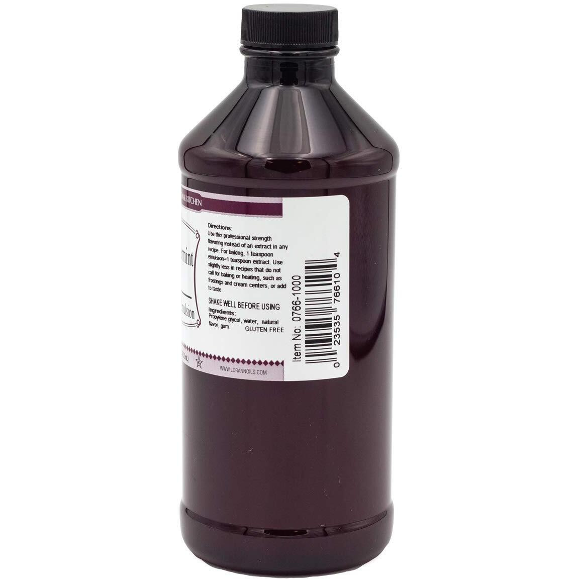 Lorann Peppermint Bakery Emulsion, 16 Ounce Bottle