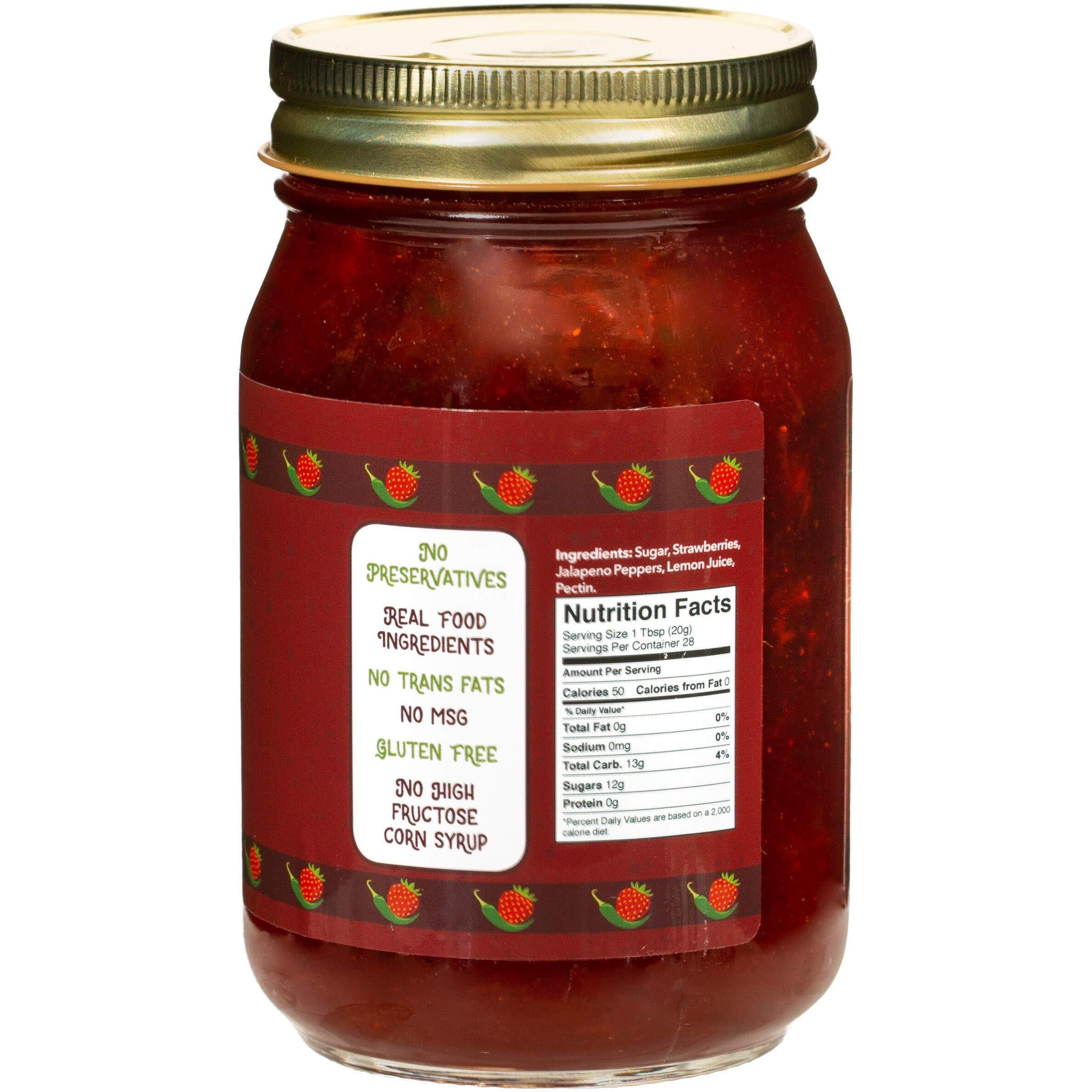 Green Jay Gourmet Spicy Jam Variety Pack - All-Natural Raspberry Jalapeno Jam, Strawberry Jalapeno Jam, Blackberry Jalapeno Jam - Vegan, Gluten-Free Jam - No Preservatives - Usa Made - 3 X 20 Ounces