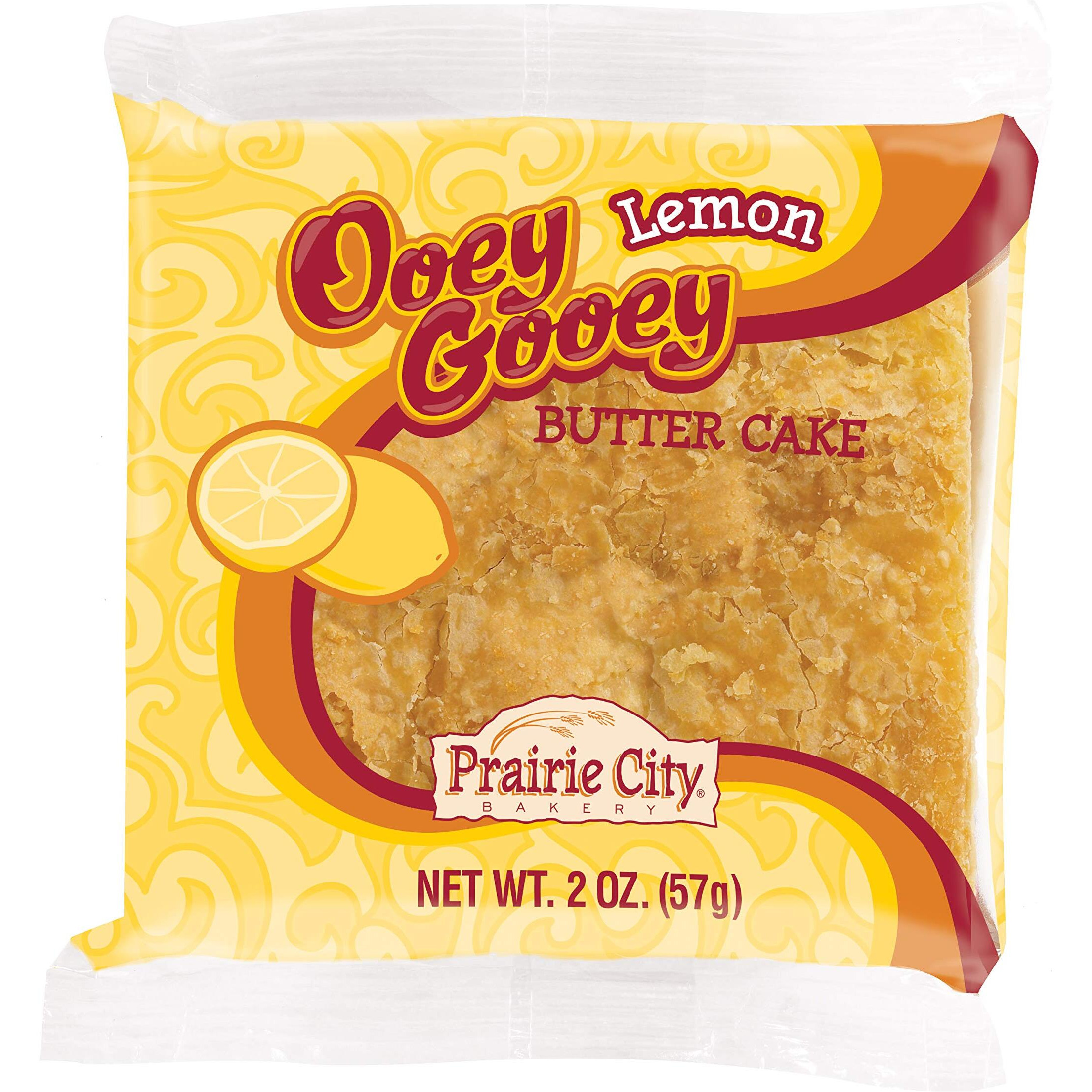 Prairie City Bakery Lemon Ooey Gooey Butter Cake, 1 Box, 10 Cakes