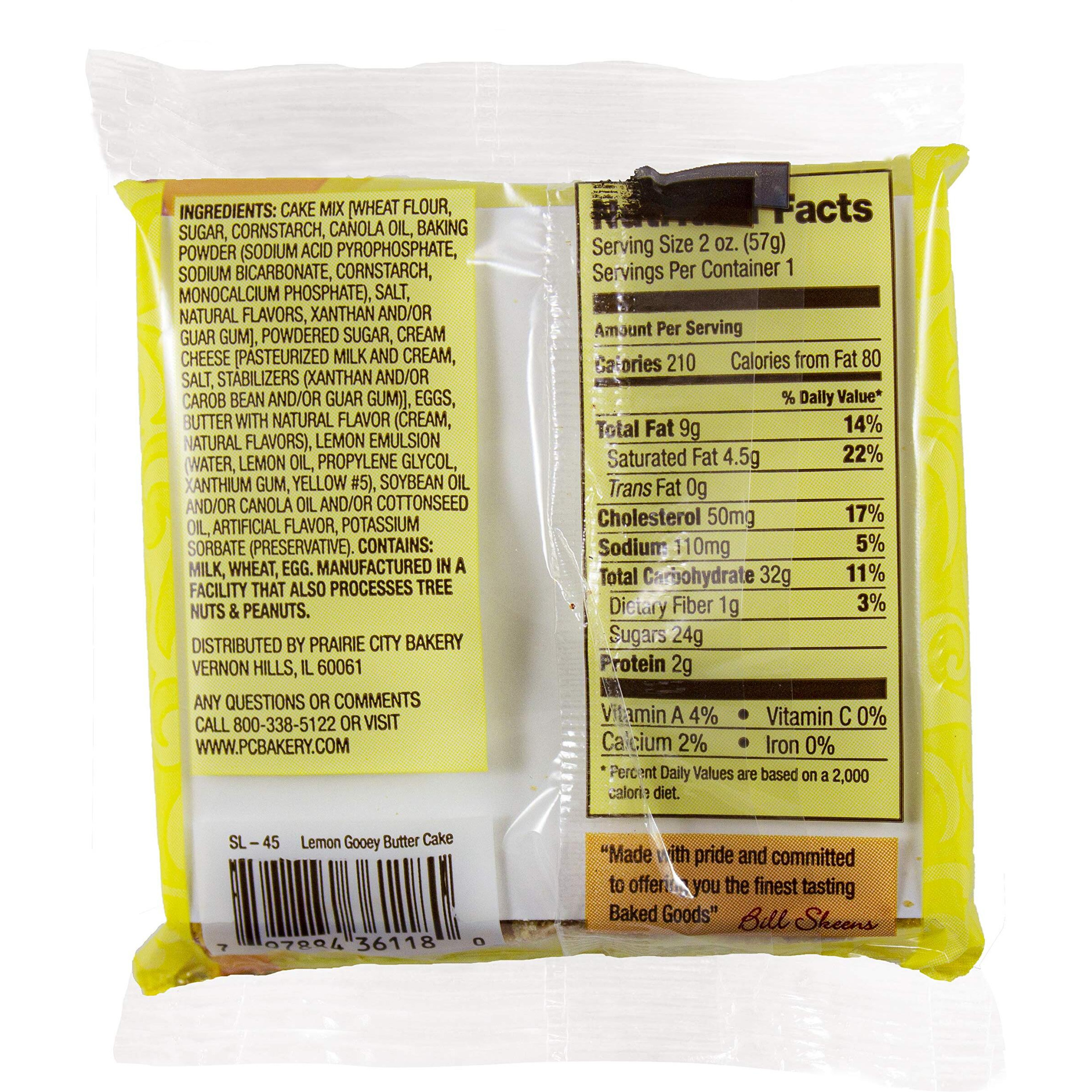 Prairie City Bakery Lemon Ooey Gooey Butter Cake, 1 Box, 10 Cakes