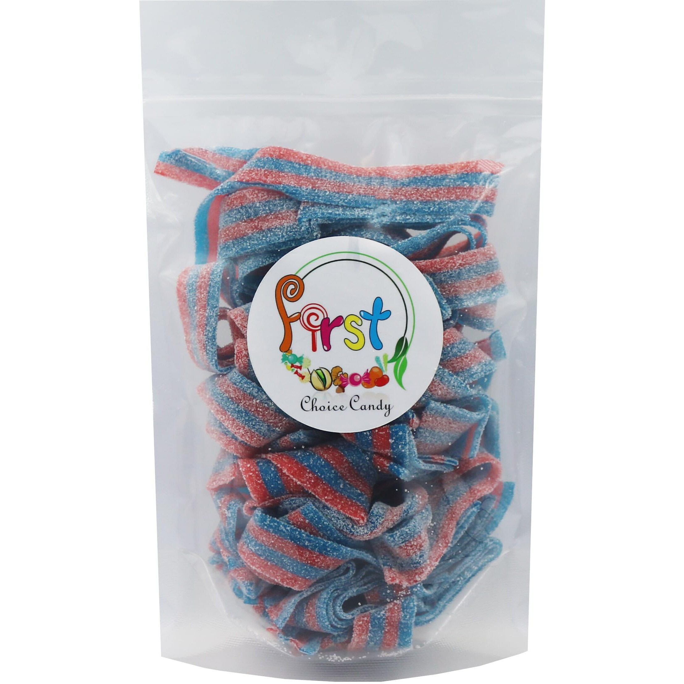 All Color Sour Gummy Belts (Blazpberry Red & Blue Raspberry, 2 Lb)