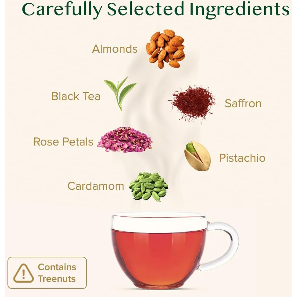 Vahdam, Blooming Rose Black Tea - Premium Black Tea With Rose Petals (3.5Oz) Delicious & Aromatic Black Tea Loose Leaf With Fragrant Rose Petals | Vacuum Sealed Pack