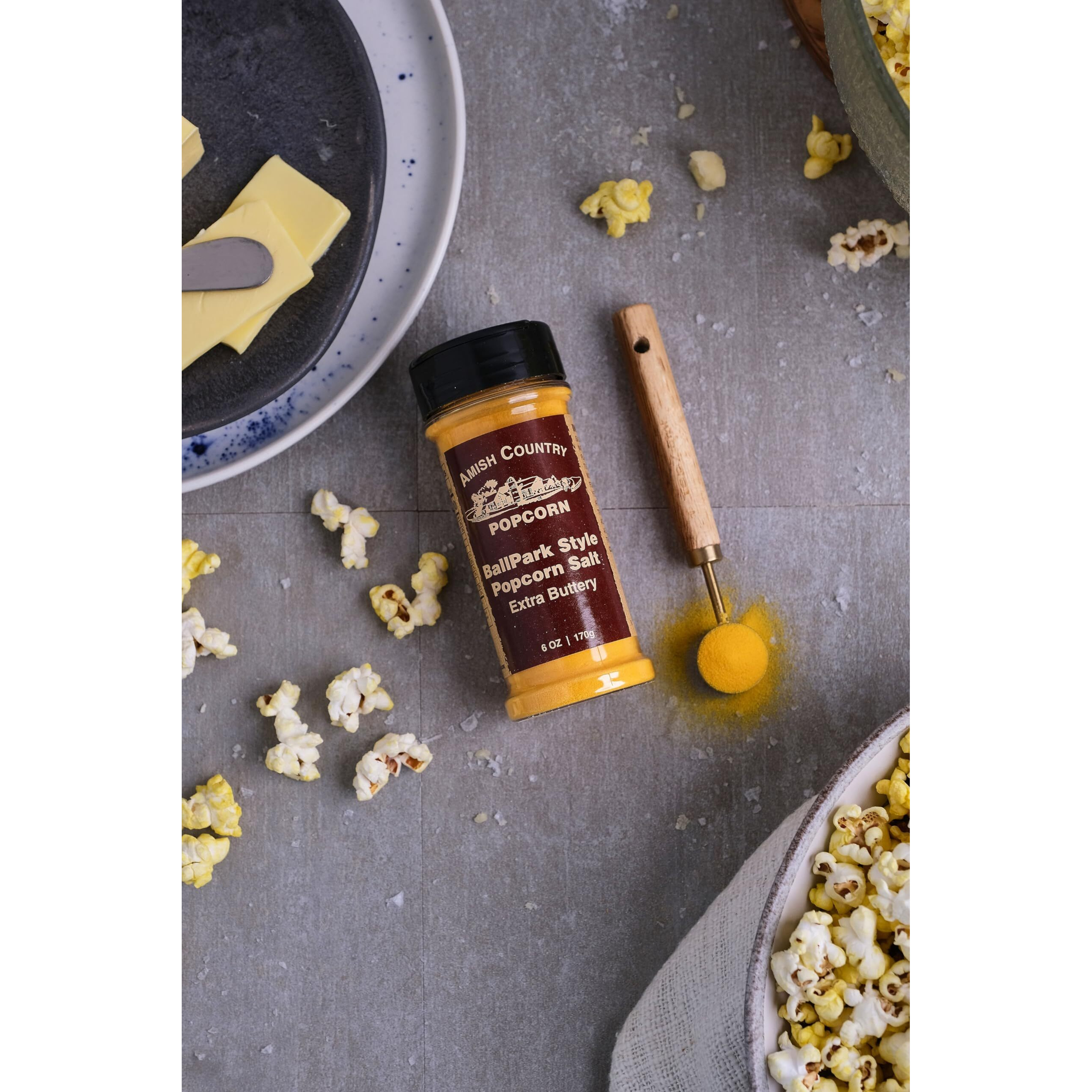 Amish Country Popcorn | 5 Pack Seasoning Bundle | Buffalo, Garlic Parmesan, Jalepeno Cheddar, Dill Pickle, 6Oz Buttersalt | Old Fashioned, Non-Gmo And Gluten Free