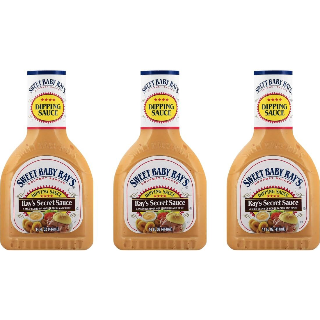 Sweet Baby Rays Ray's Secret Sauce - Mild Blend Of Horseradish And Spice, Perfect For Dipping - 14 Oz. - Pack Of 3 - Includes Sweet Baby Ray's Sticker