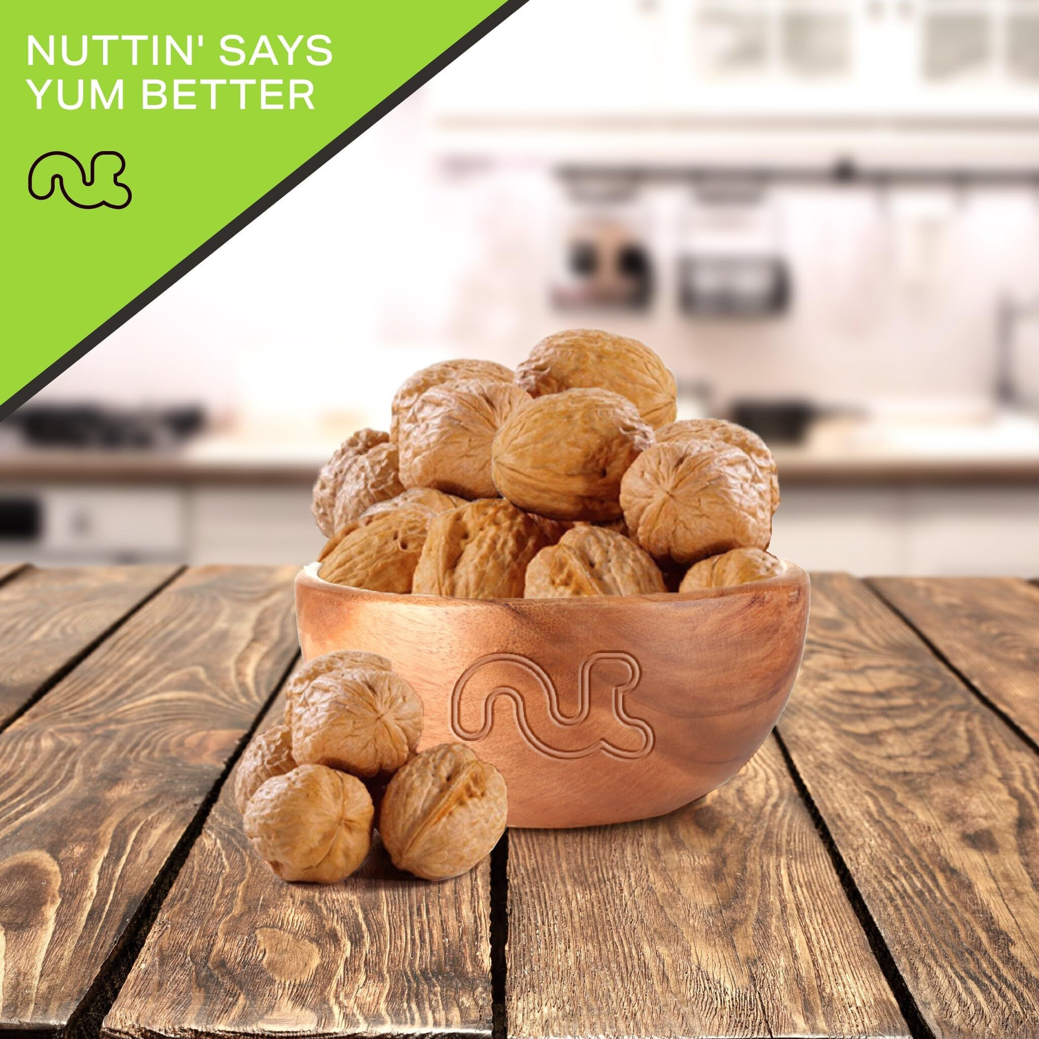 Nut Cravings - Raw Walnuts In Shell, Whole, (48Oz - 3 Lb) Packed Fresh In Resealable Bag - Nut Snack - Healthy Protein Food, All Natural, Keto, Vegan, Kosher Ideal For Trail Mixed Nuts