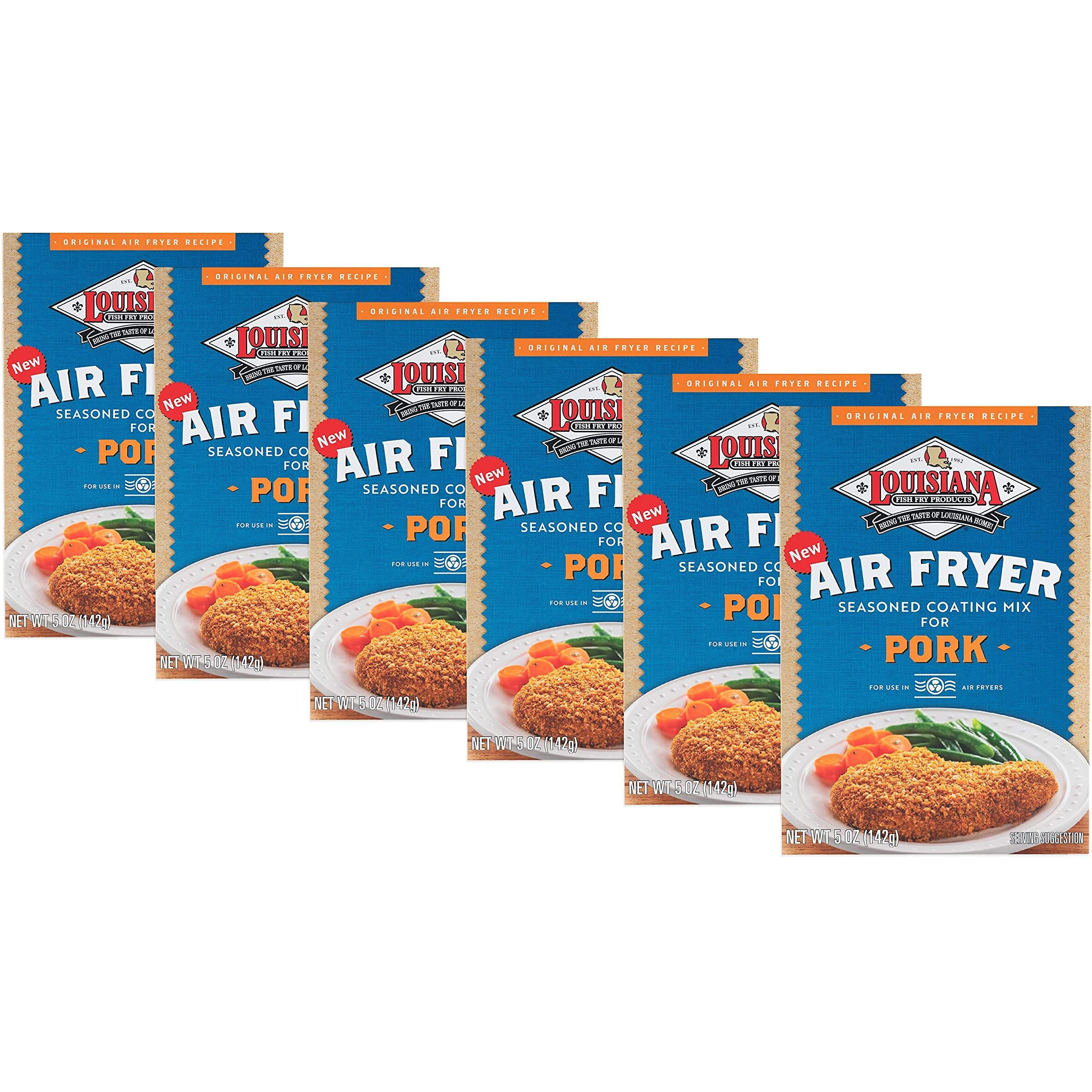 Louisiana Fish Fry Products Air Fry Pork Coating Mix, 5 Oz, Pack Of 6
