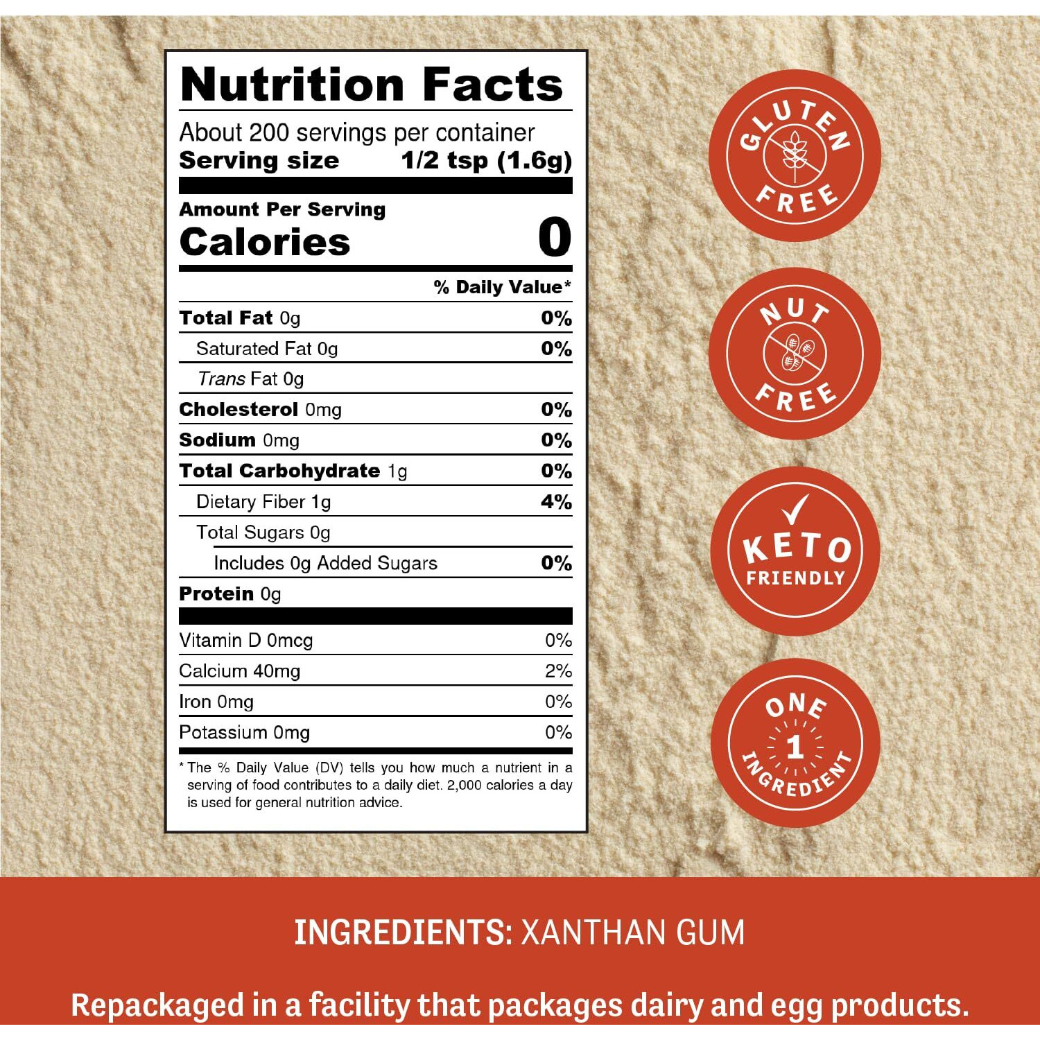 Judees Xanthan Gum 11.25 Oz - 100% Non-Gmo, Keto-Friendly - Gluten-Free And Nut-Free - Gluten-Free Baking Essential - Great For Keto Syrups, Sauces, And Thickening