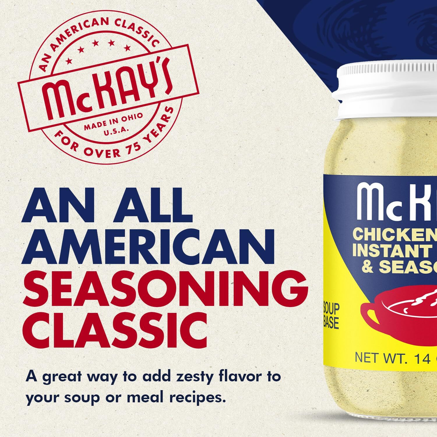 Mc Kay's Chicken And Beef Flavored Powdered Soup Seasoning, Gluten Free Instant Broth, Bullion Cubes Substitute, Vegan Friendly Est. 1945 (Vegan Beef, 1 Pack)