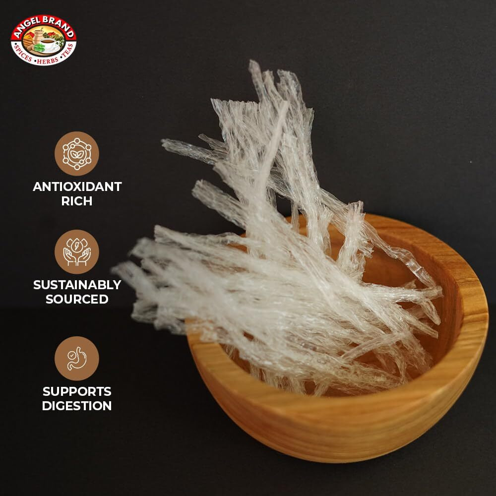 Angel Brand Isinglass 0.25 Oz Pouch Pack Of 3 - Sourced From Red Sea Algae - Agar Agar Primarily Used As A Thickening Agent In Soups, Jellies, Custards, And Ice Creams