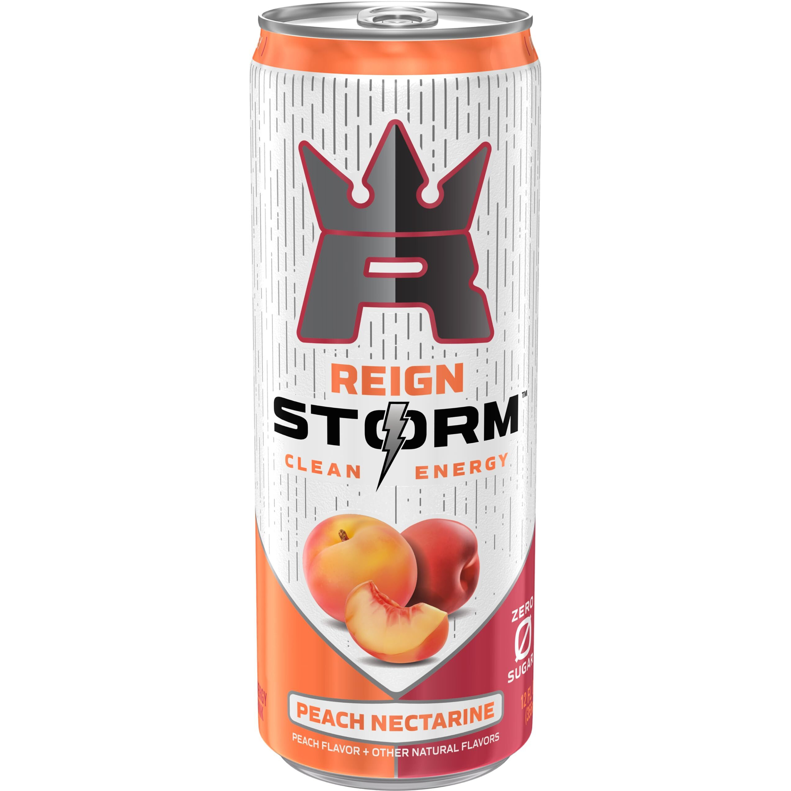 Reign Storm, Peach Nectarine, Fitness & Wellness Energy Drink, 12 Fl Oz (Pack Of 12)