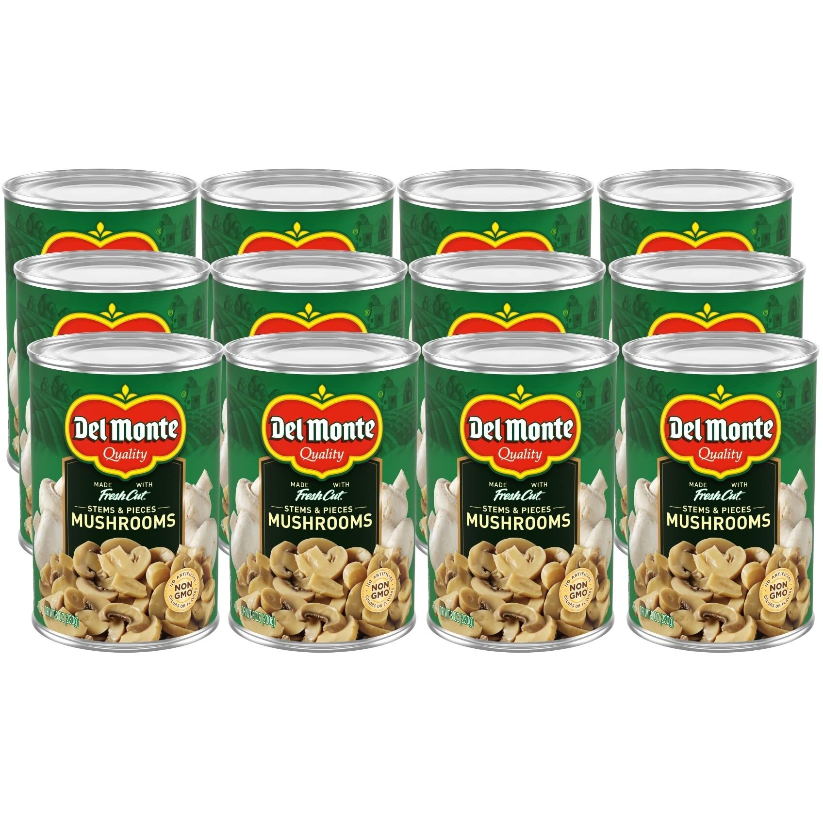 Del Monte Mushrooms Stems And Pieces 8 Oz. Can, 12 Pack
