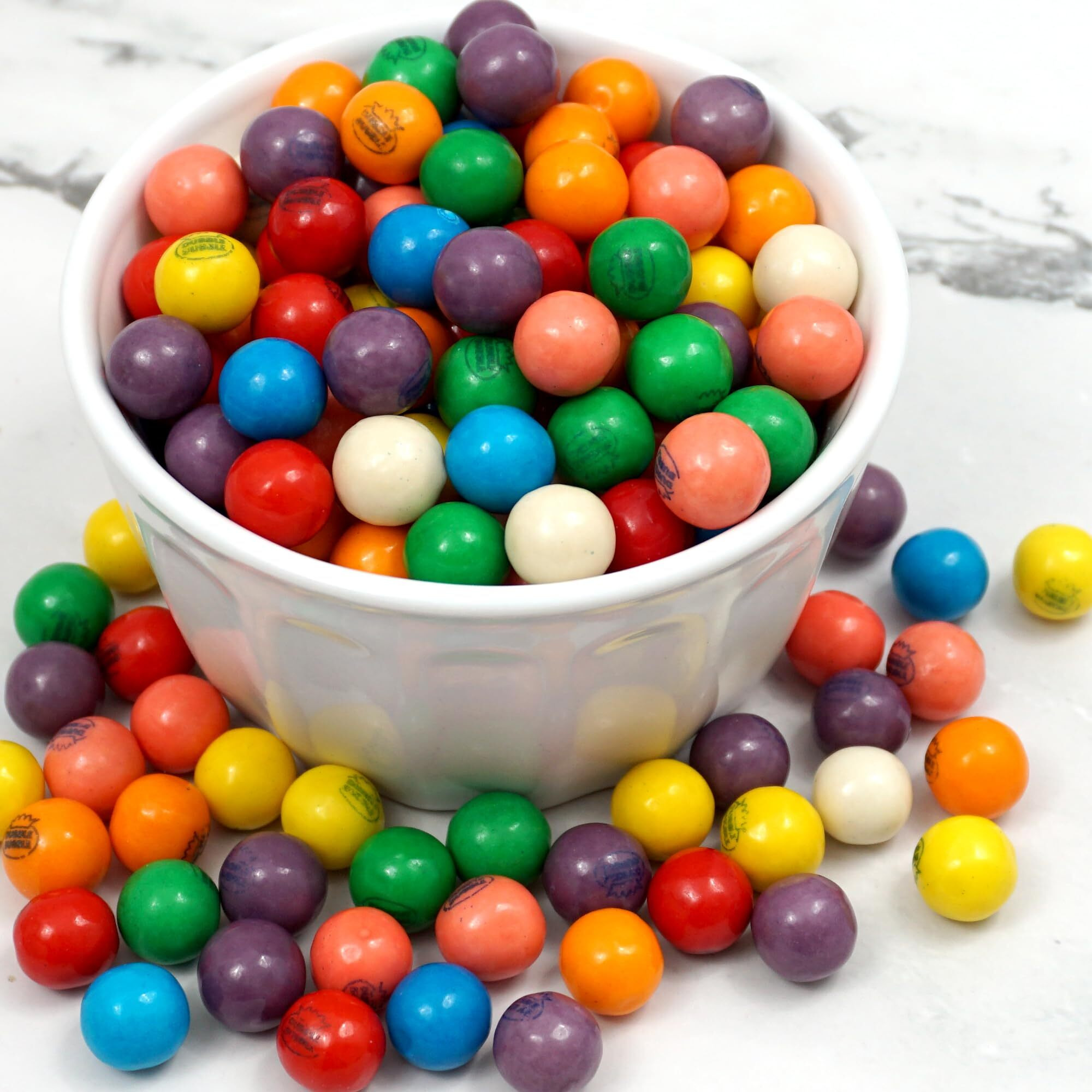 Gumballs For Gumball Machine, 0.5 Inch Mini Gumballs, Approx. 560 Pieces, 2Lb Bulk Bag, Dubble Bubble Assorted Fruit Flavored Bubble Gum, Gumball Machine Refills