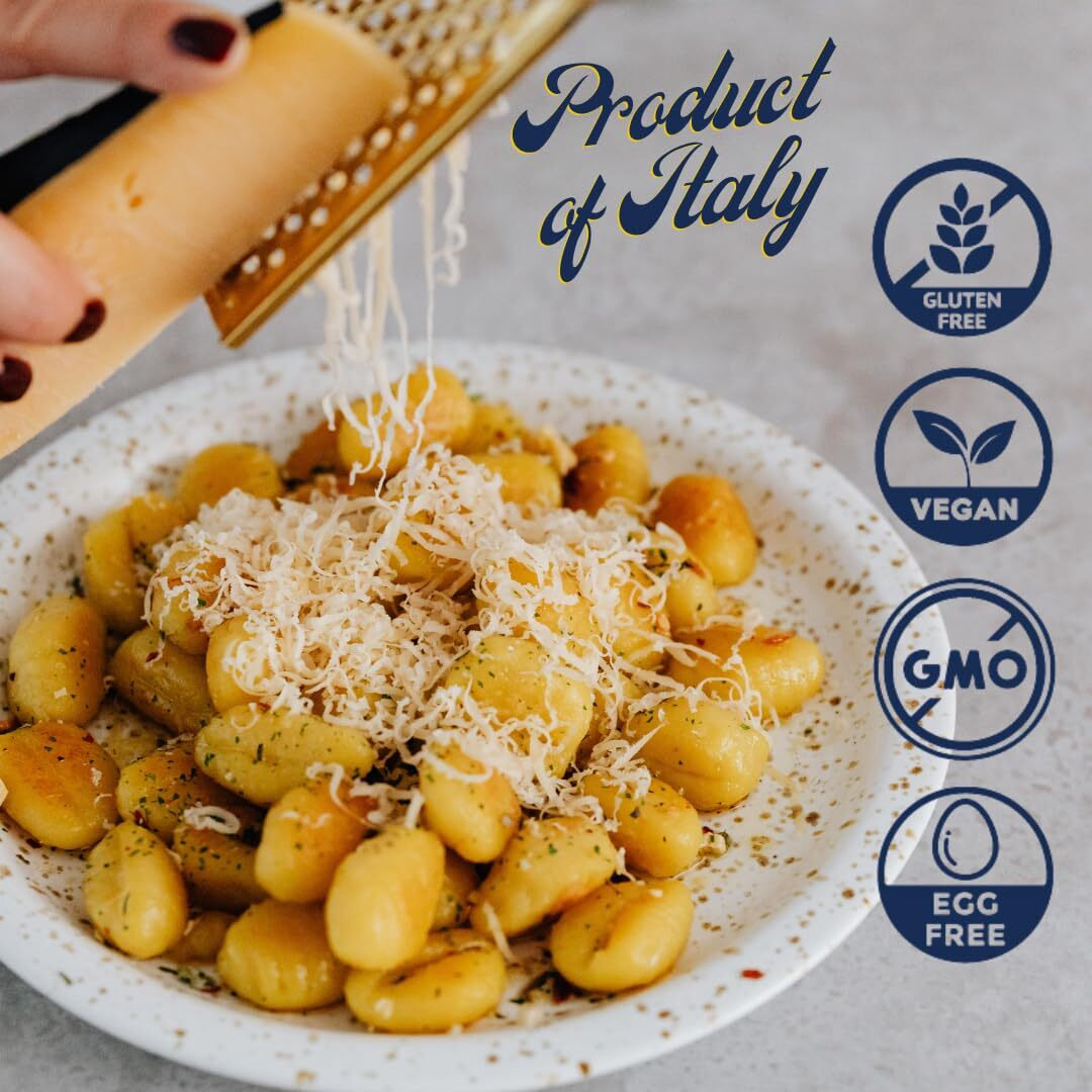 3 Pack, Gluten Free Potato Gnocchi, Cooks In 2-3 Minutes, (3 X 1 Lb), Italian Gnocchi, Product Of Italy, Non Gmo, Eggs Free, Vegan, By L'Oro Del Sud