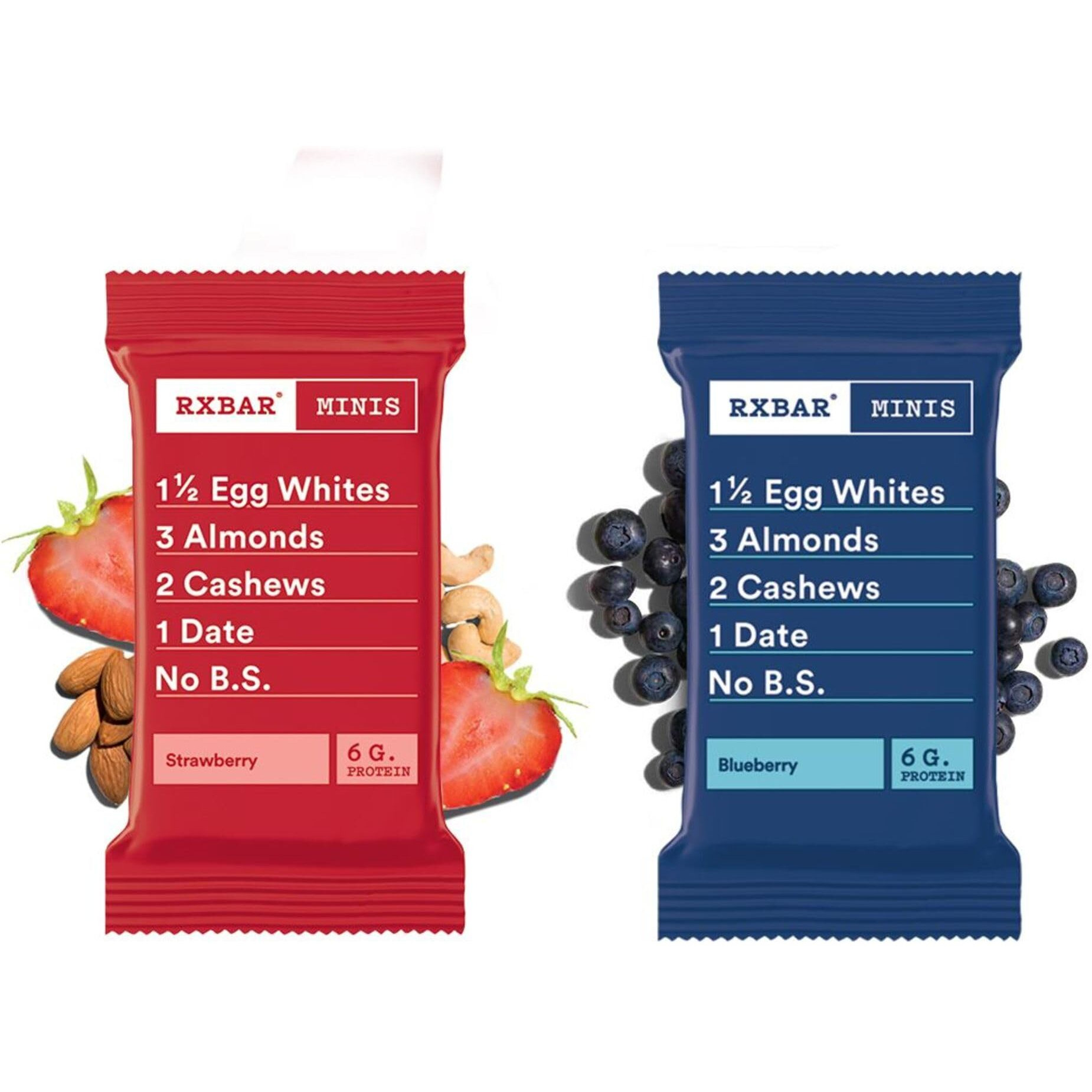 Rxbar Minis Protein Bars, 6G Protein, Gluten Free Snacks, Variety Pack (4 Boxes, 32 Bars)