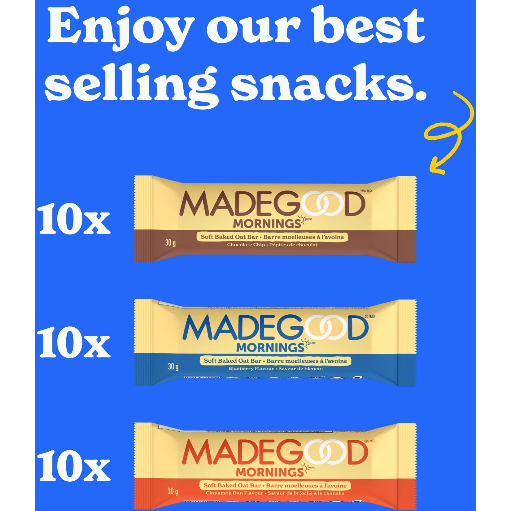 Madegood Mornings Soft-Baked Oat Bars Variety Pack (Variety)