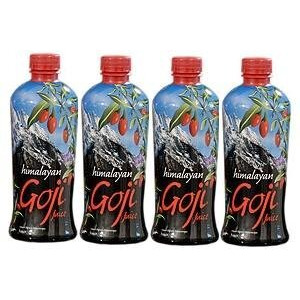 Youngevity Himalayan Goji Berry Juice - Premium Quality 100% Natural Goji Juice - Vitamin And Antioxidant Rich Superfruit Supplement - No Added Sugar, Flavours, Additives (1 Liter) (1 Liter (Pack Of 4))