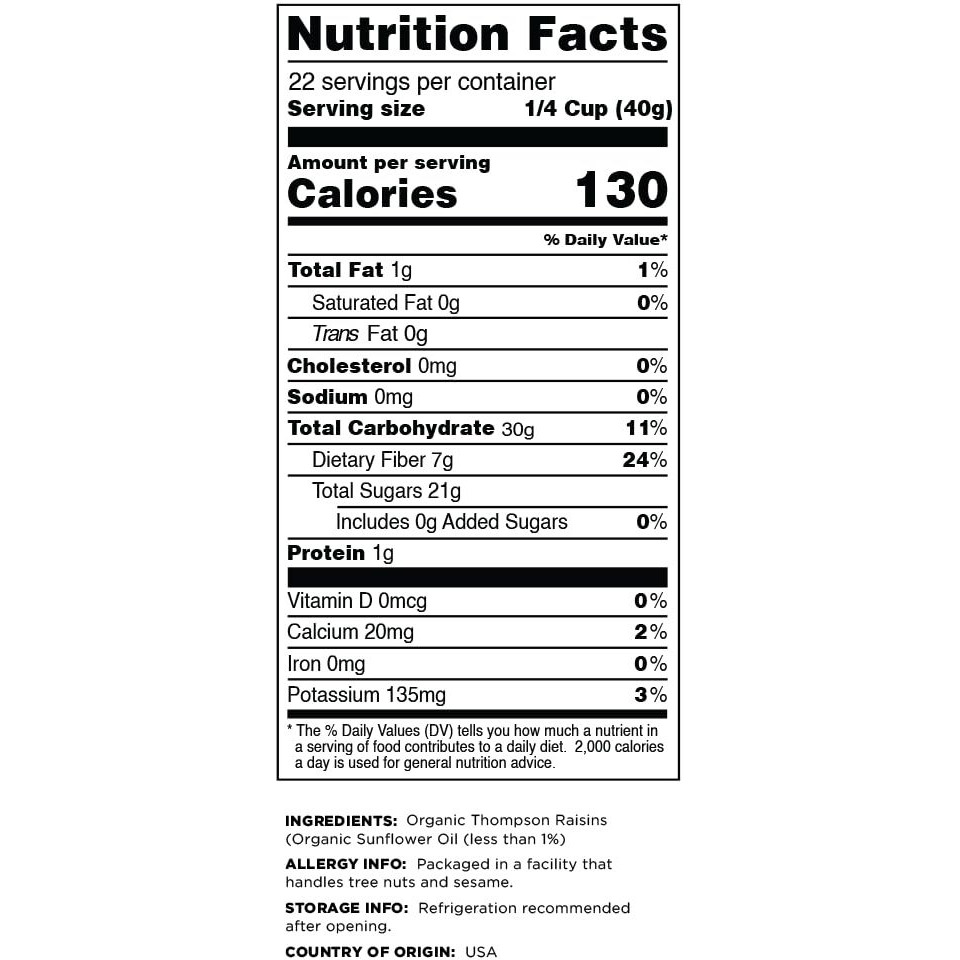 Terrasoul Superfoods Organic Raisins, 2 Lbs - Seedless | No-Sugar Added | No Preservatives