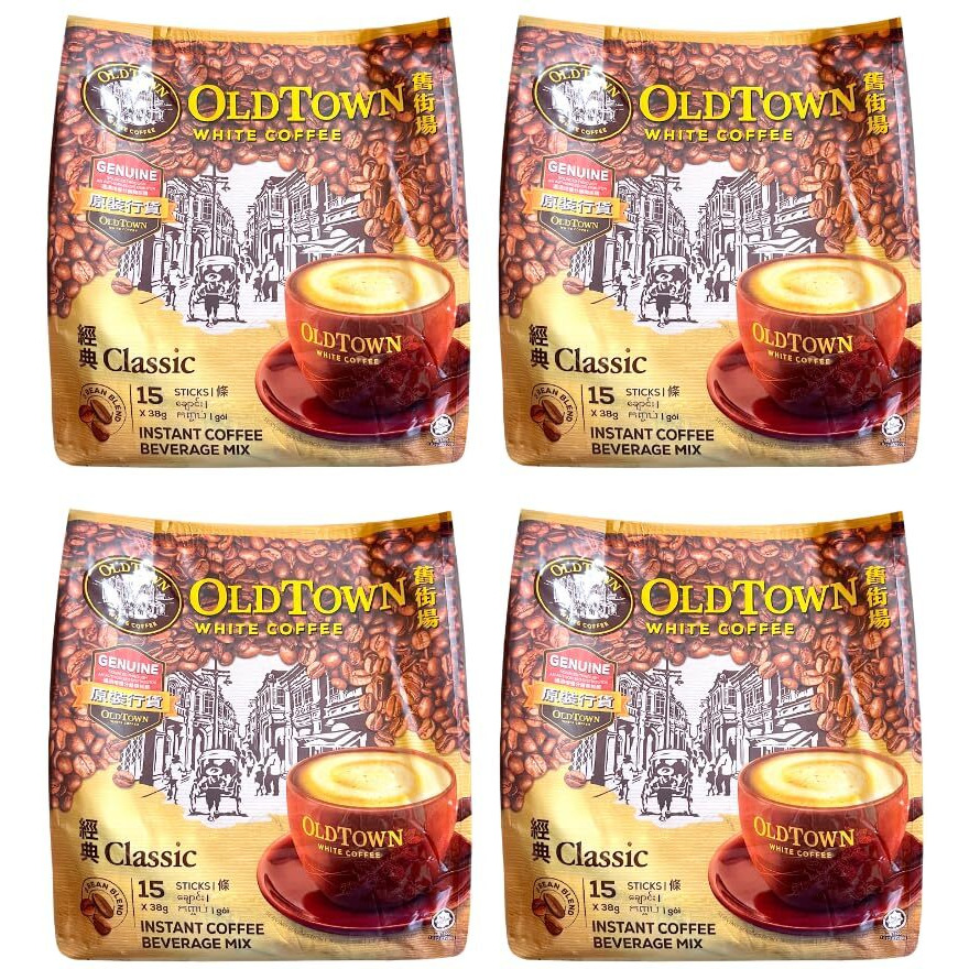 4 Pack Old Town White Coffee 3 In 1 Classic ( 60 Sticks ) Free 4 Extra Sachets