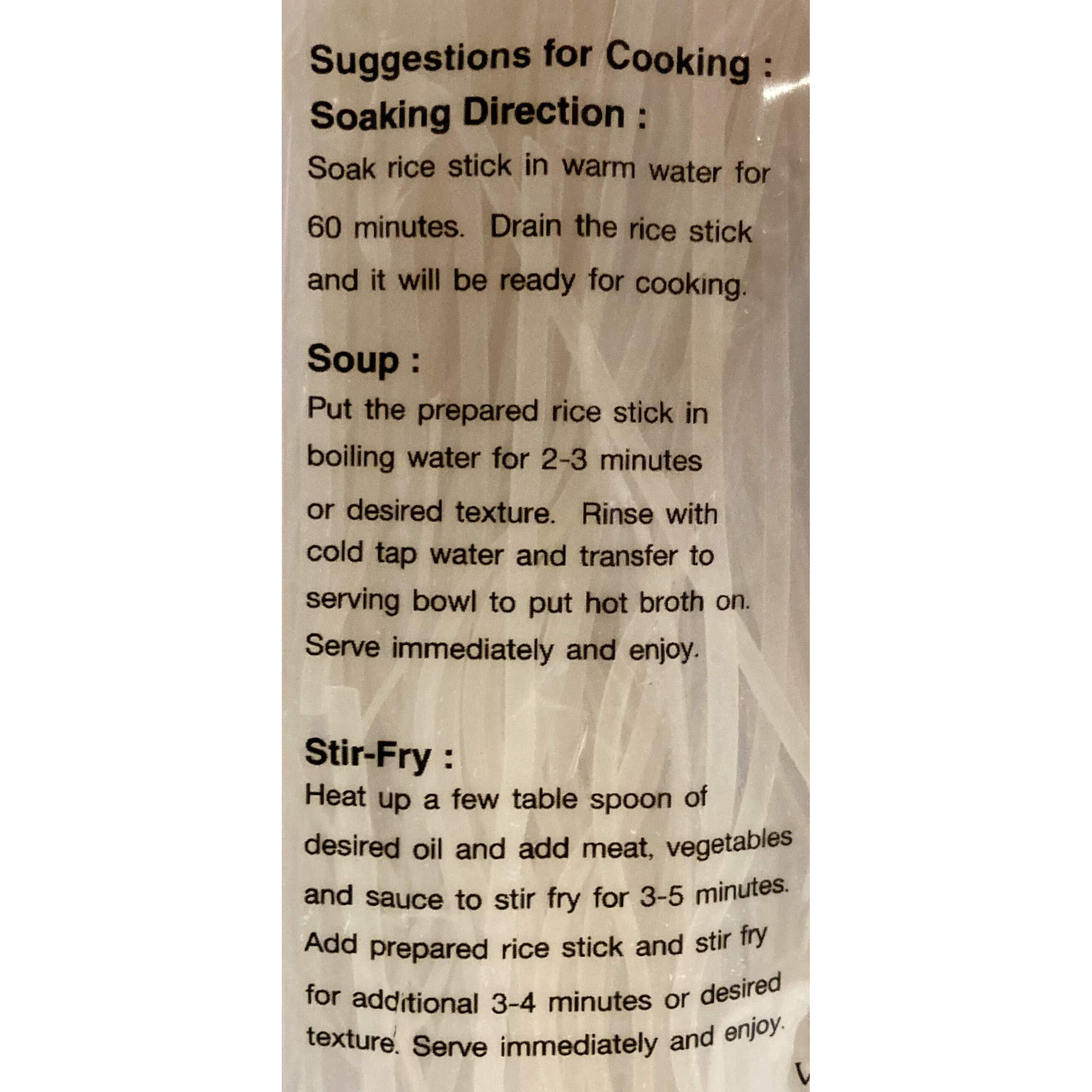 Three Ladies Brand Rice Stick Noodle - 14 Oz. (Pack Of 3 Bags)