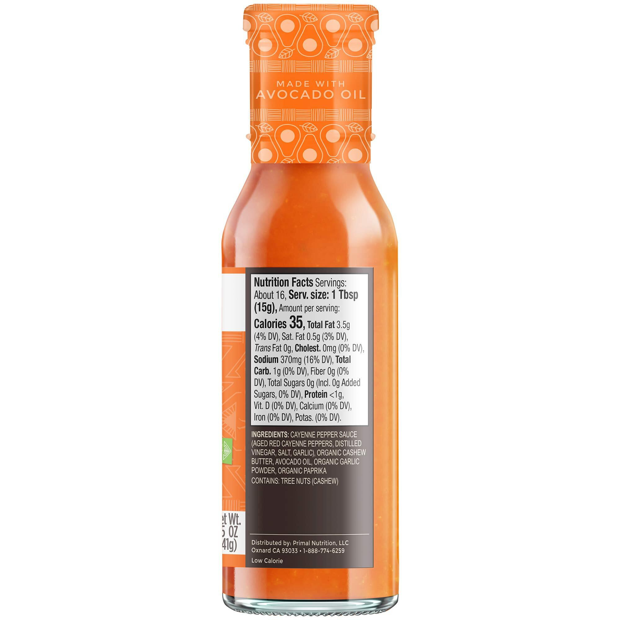 Primal Kitchen No Dairy Buffalo Sauce, Made With Real Ingredients Like Avocado Oil, No Cane Sugar Or Corn Syrup, Pack Of 2