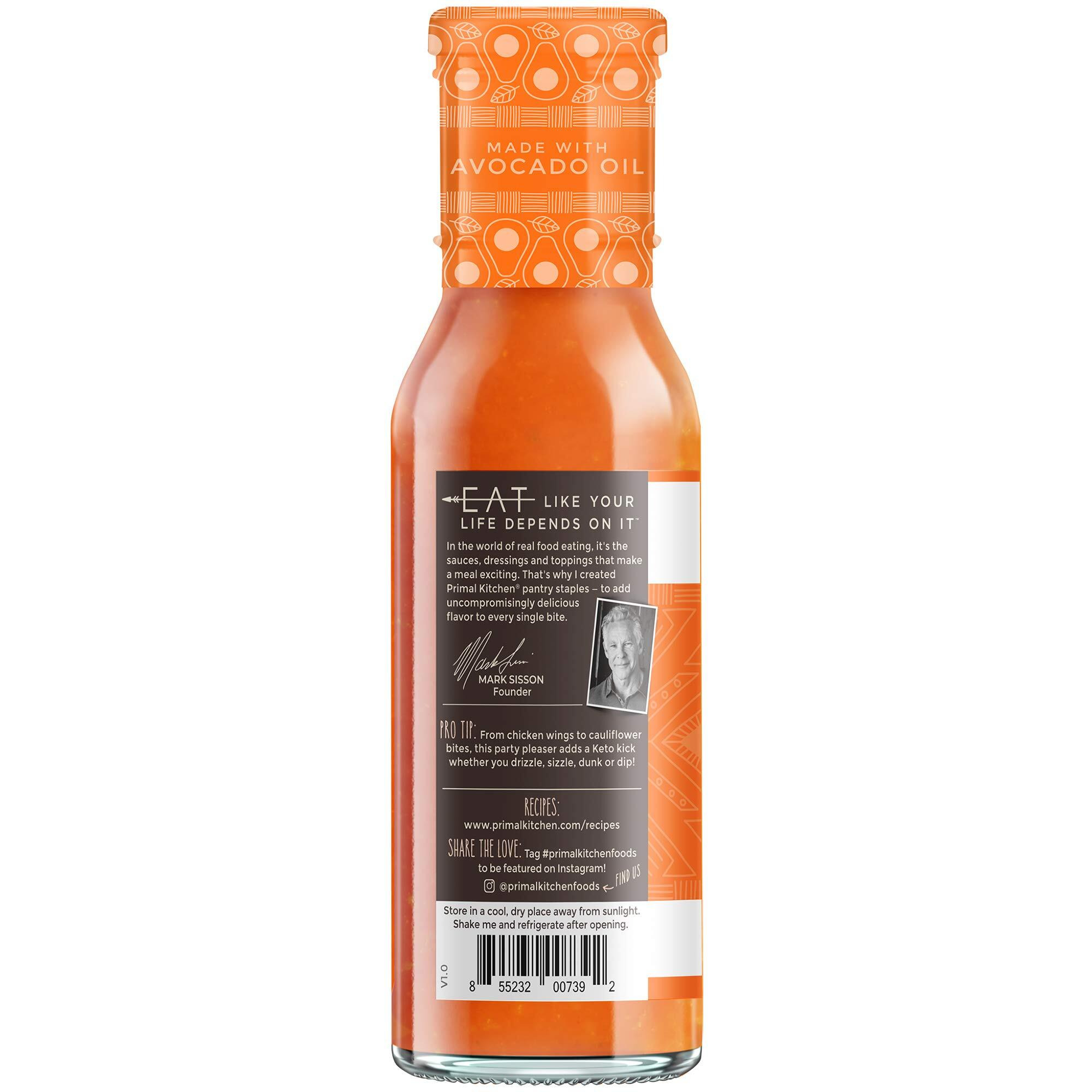 Primal Kitchen No Dairy Buffalo Sauce, Made With Real Ingredients Like Avocado Oil, No Cane Sugar Or Corn Syrup, Pack Of 2