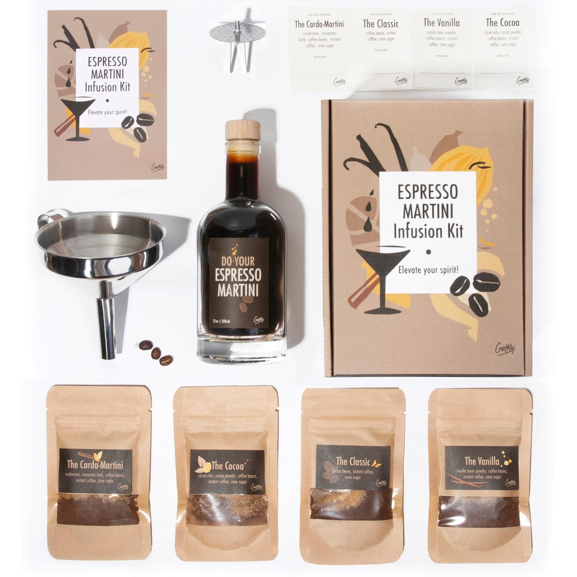 Espresso Martini Infusion Kit | Homemade Cocktails Kit | Espresso Martini Kit | Natural Cocktail Blends | Gift For Men & Women | Birthday Gifts For Him & Her
