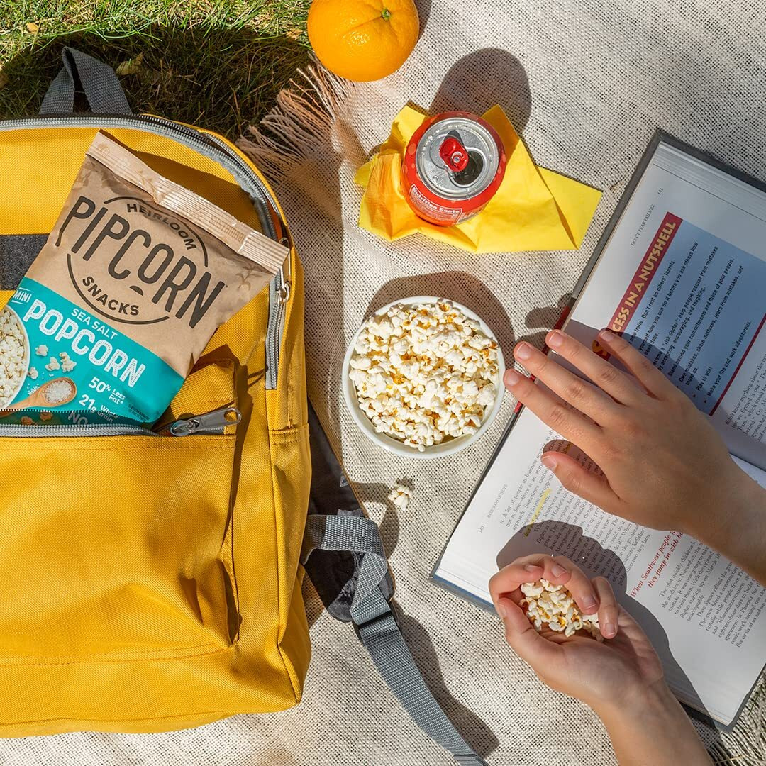 Mini Heirloom Popcorn By Pipcorn - Sea Salt,1Oz 24Pk - Healthy Snacks, Gluten Free Snacks, Snack Packs, Heirloom Corn, Salty Snacks