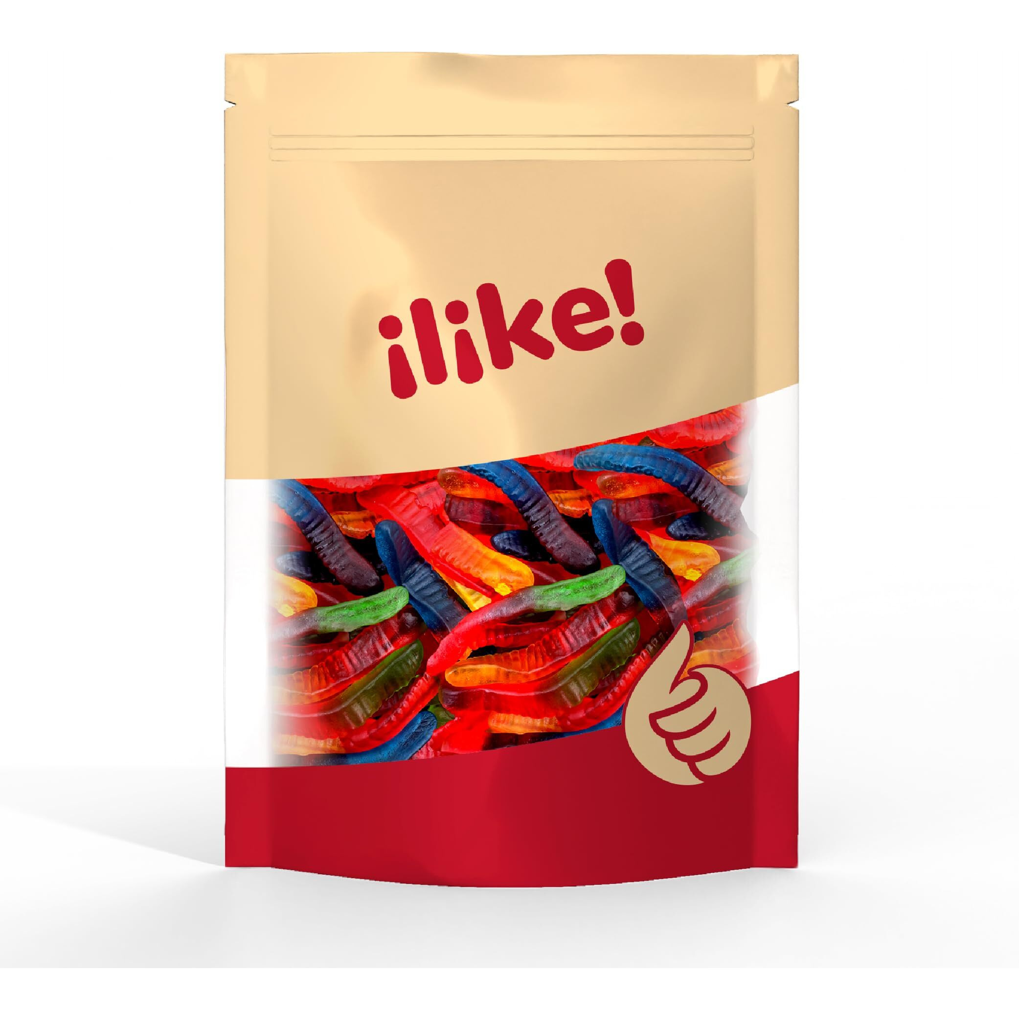Gummy Worms Candy - Made With Real Fruit Juice - 2-Pound Bag