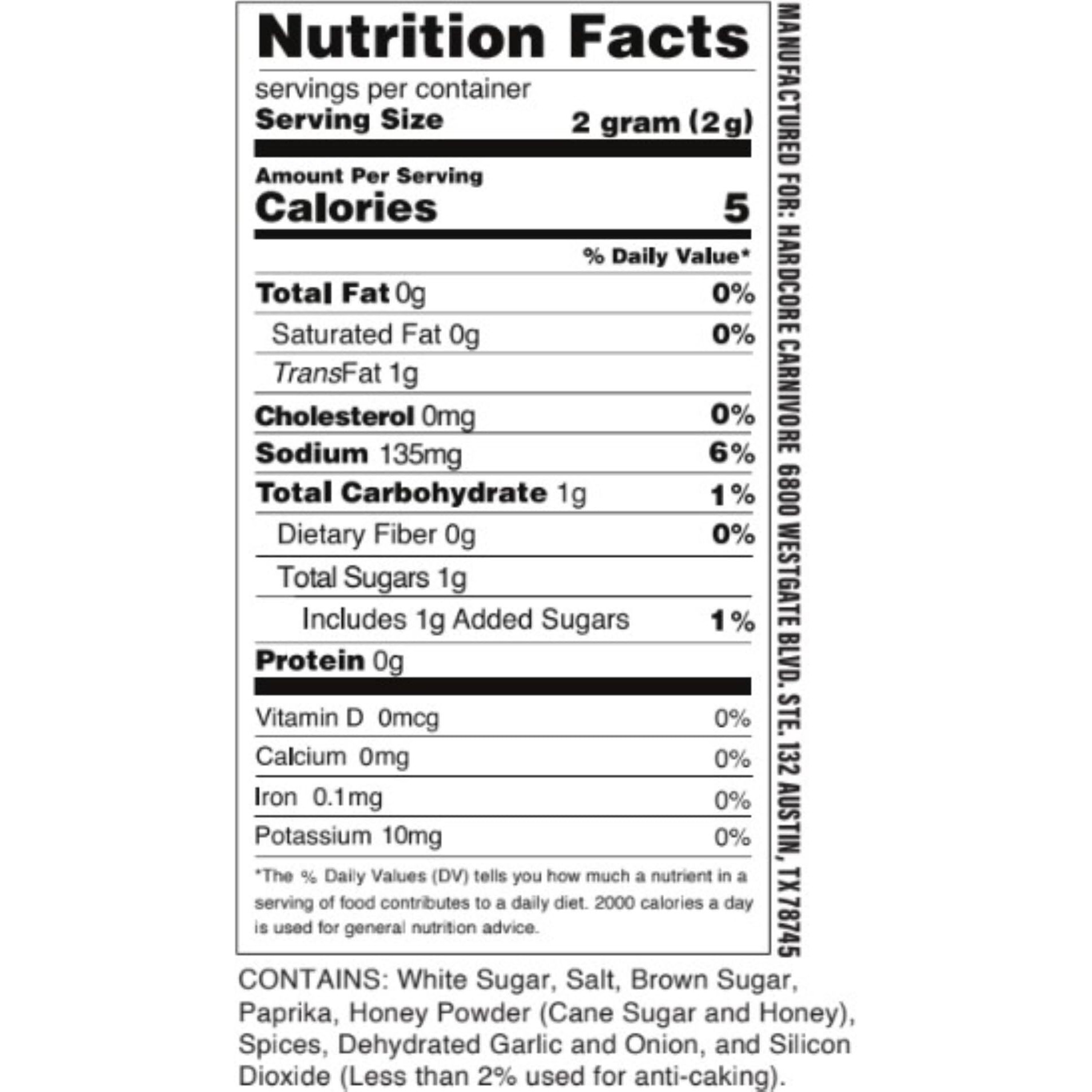 Hardcore Carnivore Sweet Bbq Seasoning (Mega Pack)